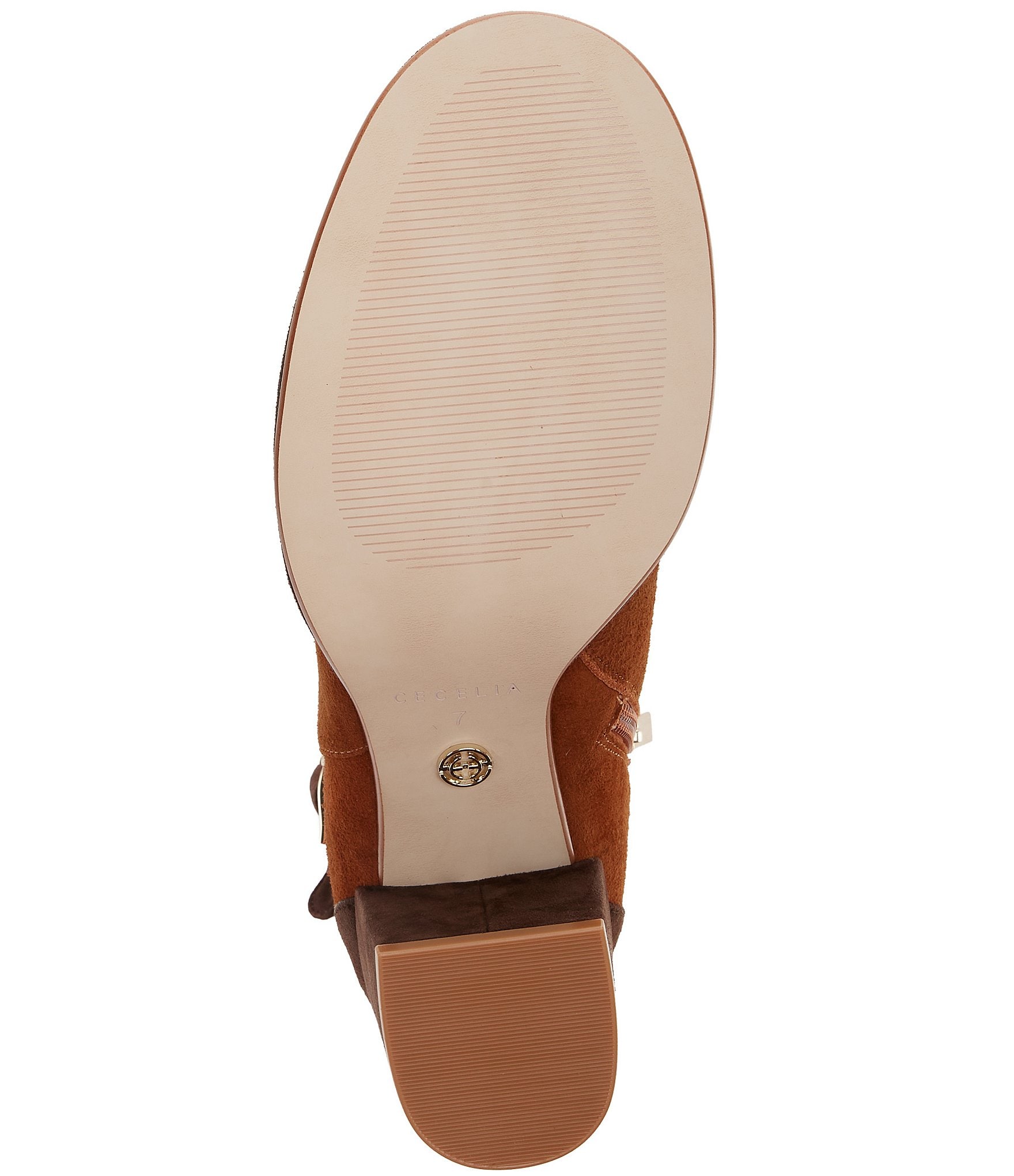 Cecelia New York Tulia Two Tone Suede Buckle Booties