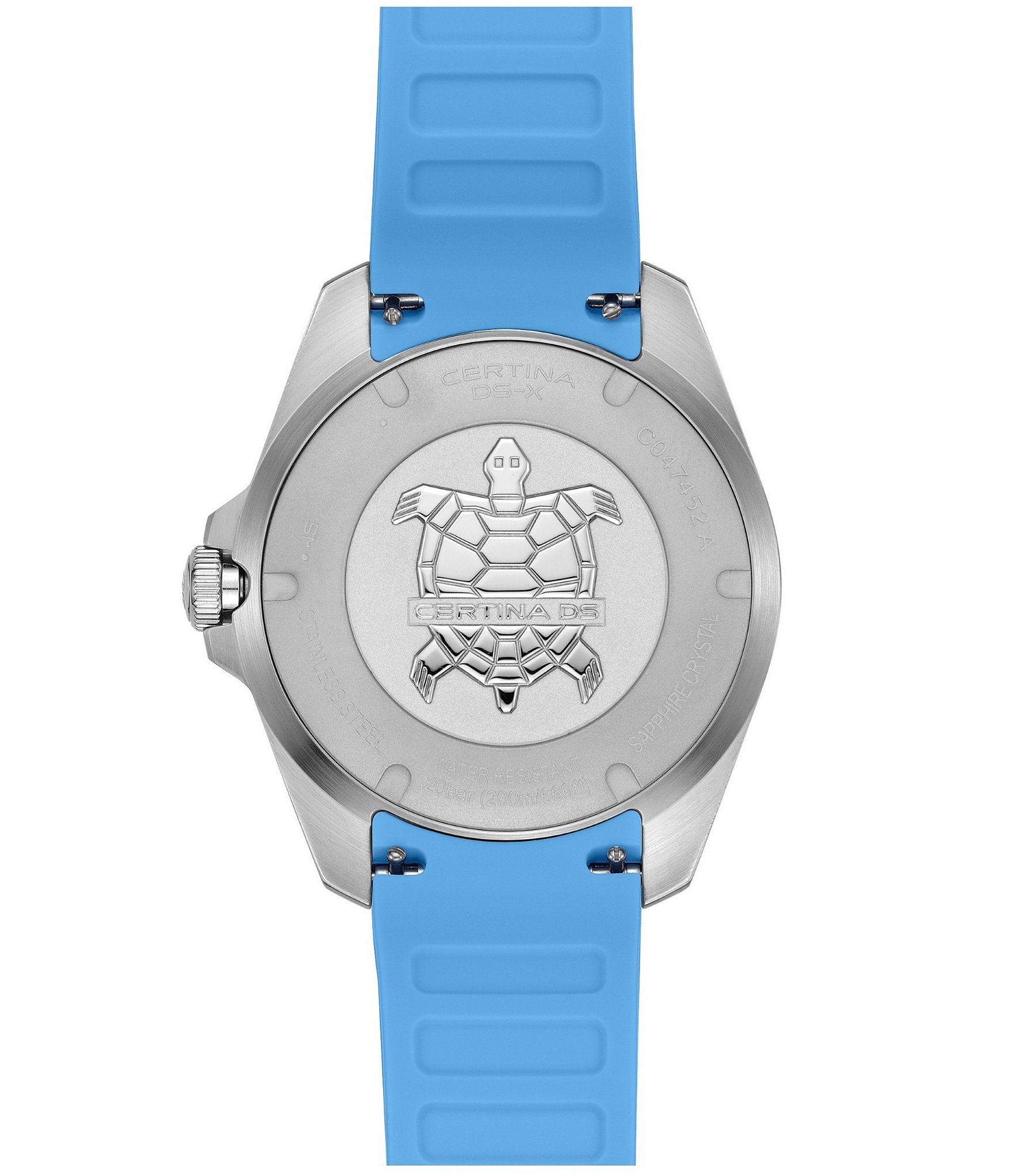 Certina Men's DS-X GMT Quartz Analog Rubber Strap Watch