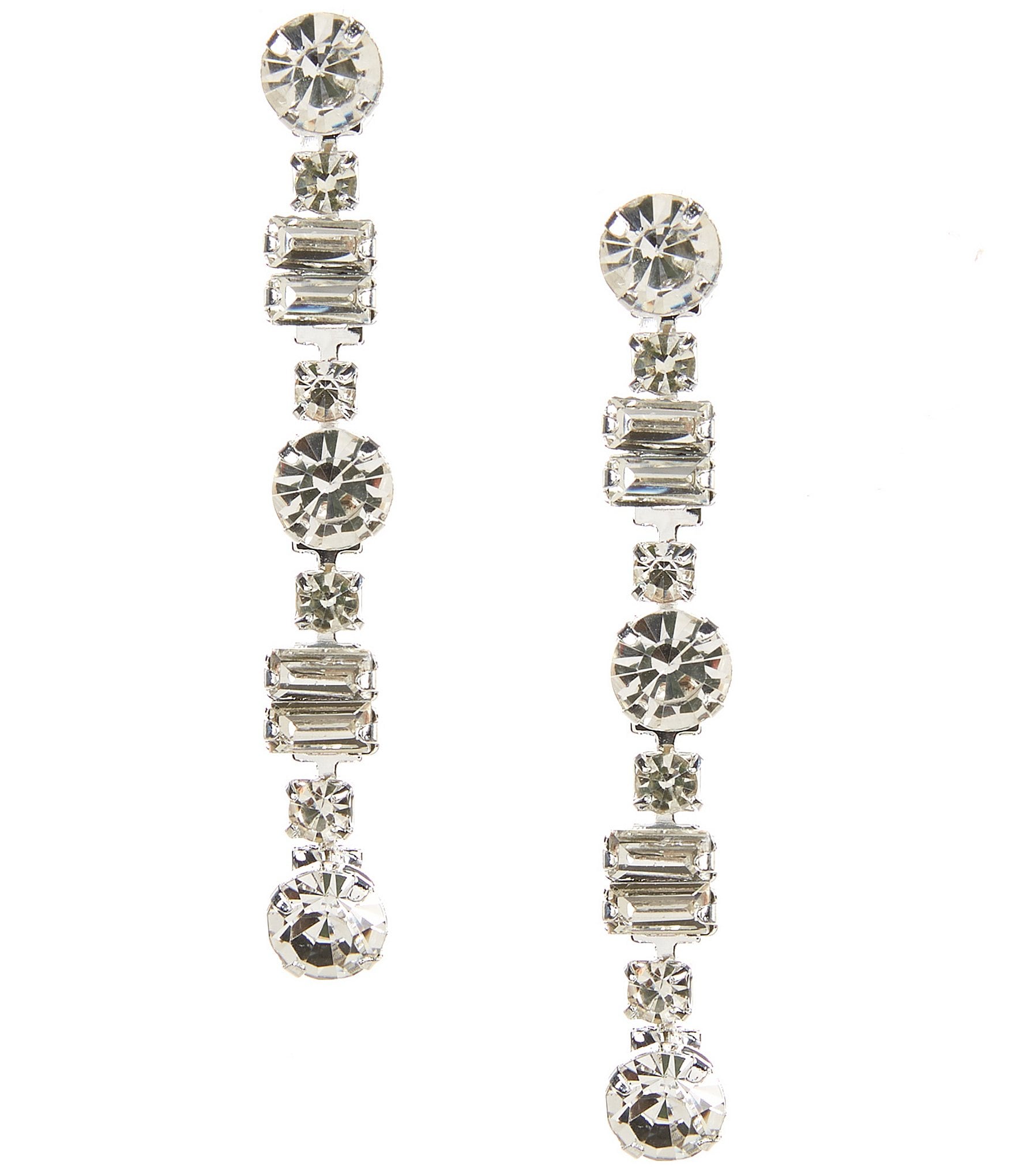 Cezanne Baguette Chain Drop Earrings