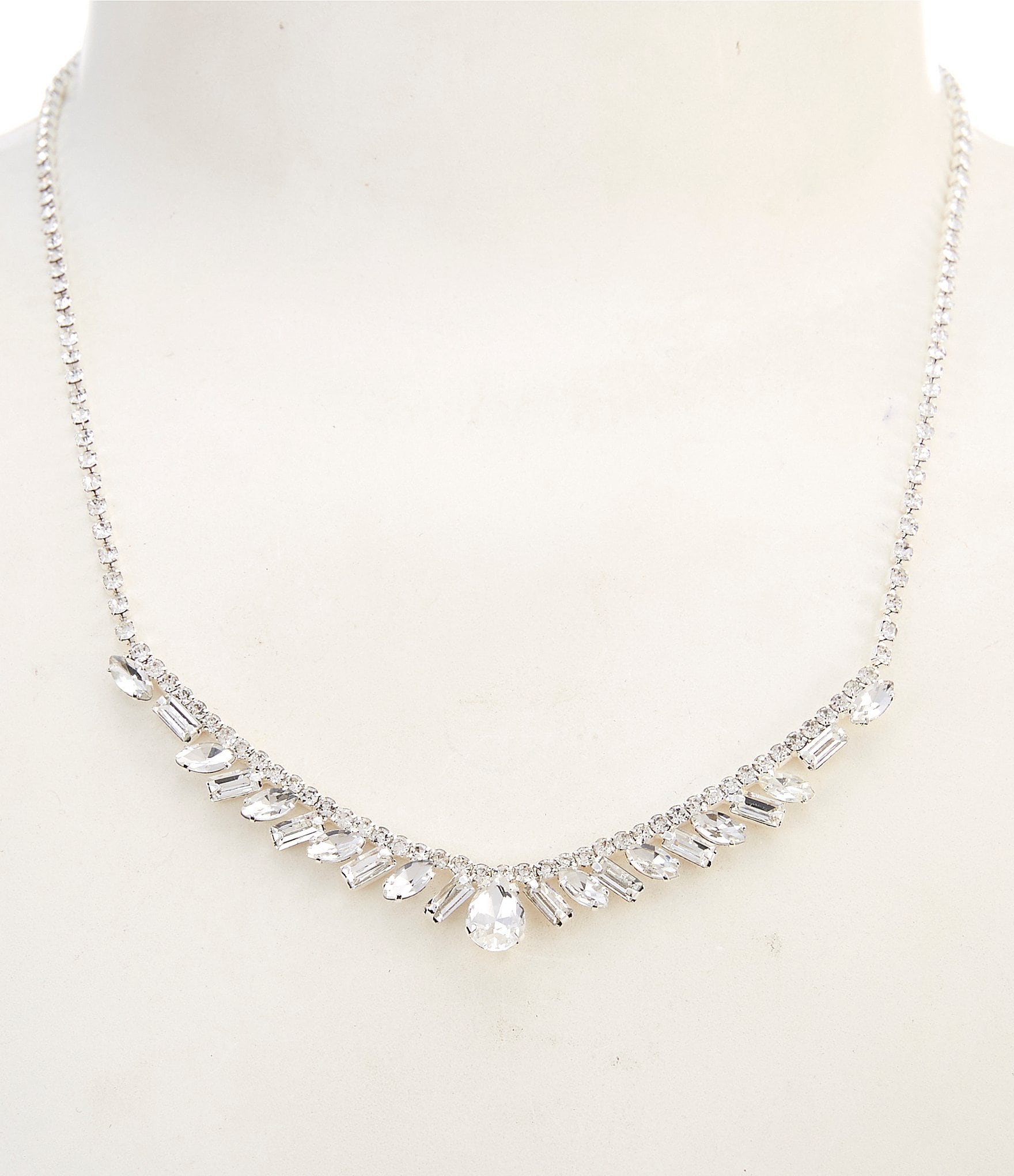 Cezanne Baguette Deco Trim Collar Necklace