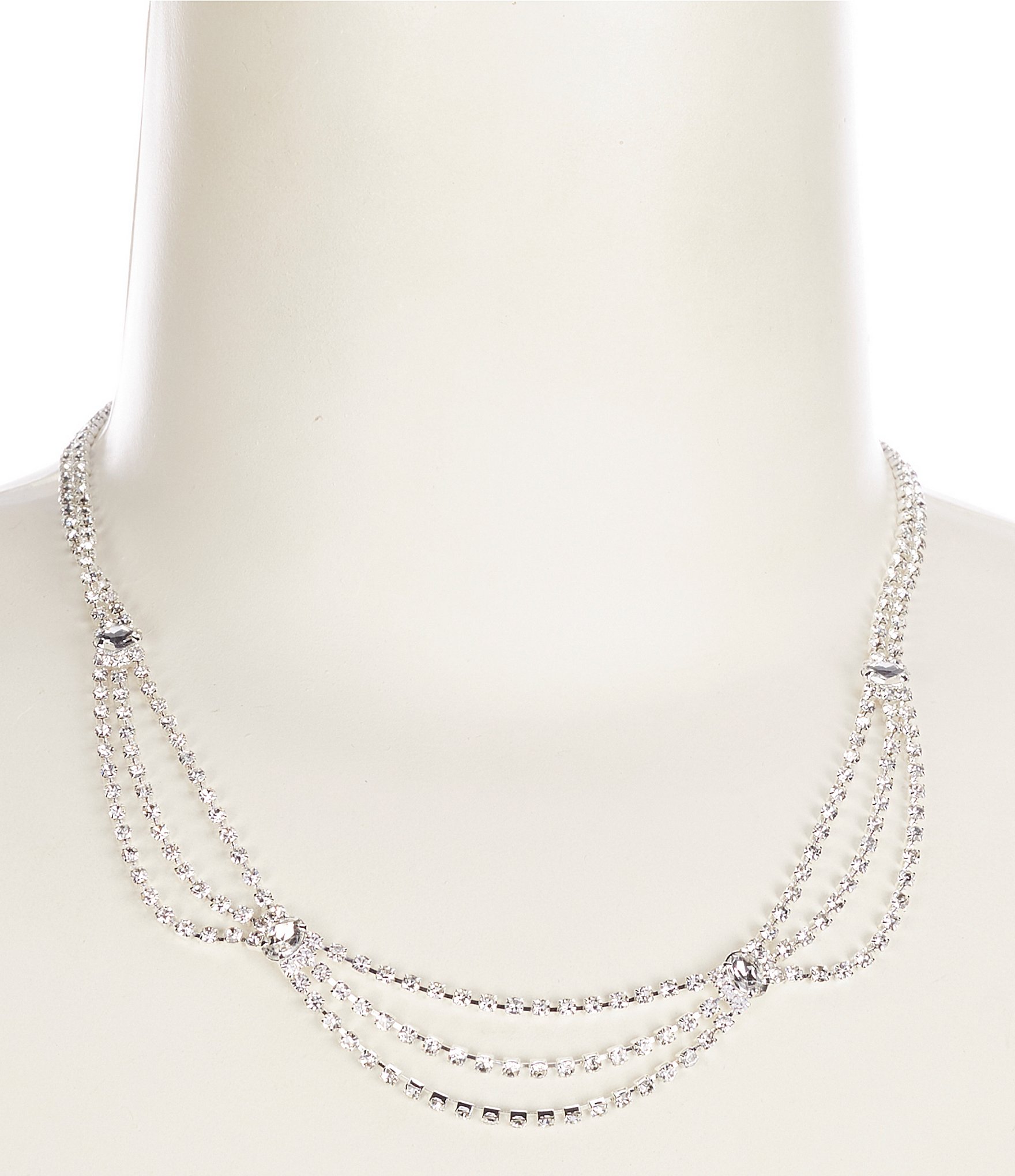 Cezanne Crystal Drape Statement Necklace | Dillard's