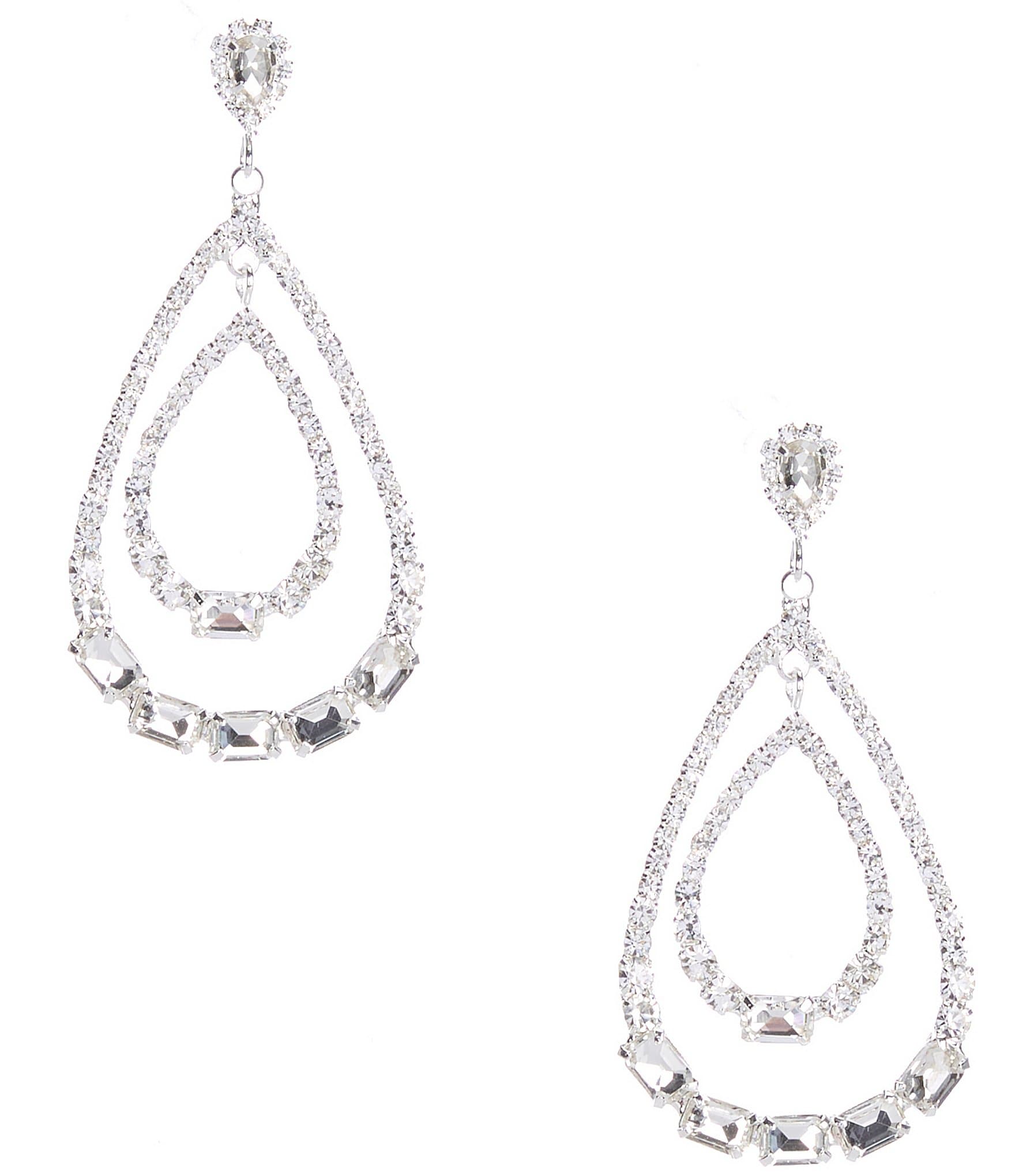 Cezanne Crystal Swing Loops Chandelier Earrings | Dillard's