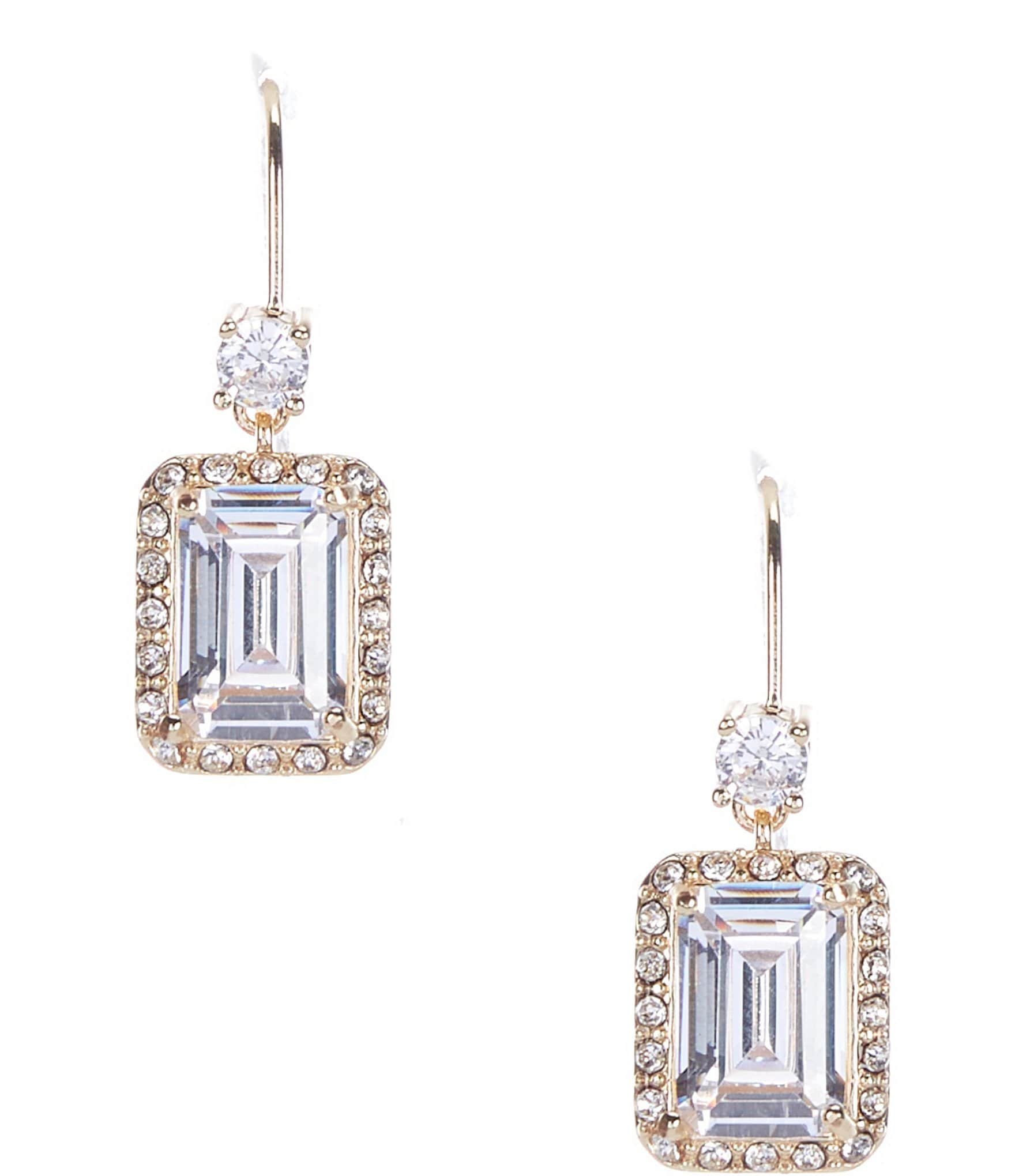 Cezanne Cushion CZ Crystal Drop Earrings