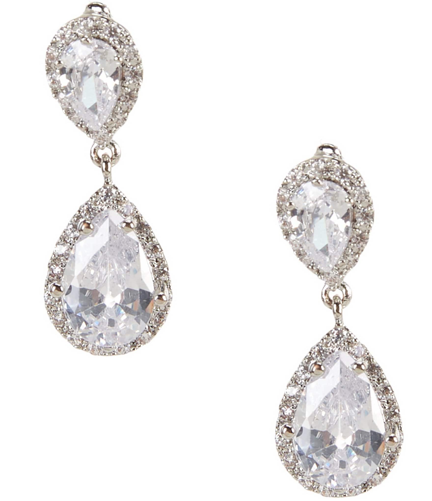 Cezanne CZ Mini Pear Drop Earrings | Dillard's