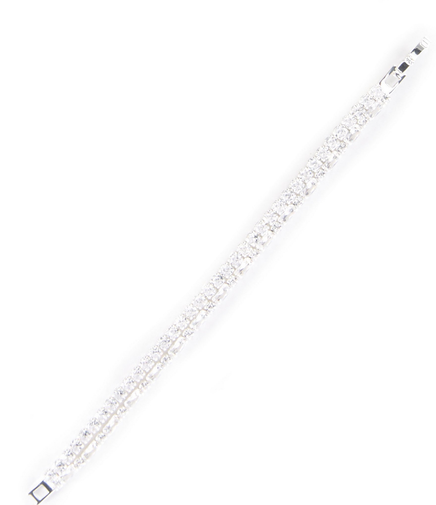 Cezanne CZ Stone 2 Row Line Bracelet | Dillard's