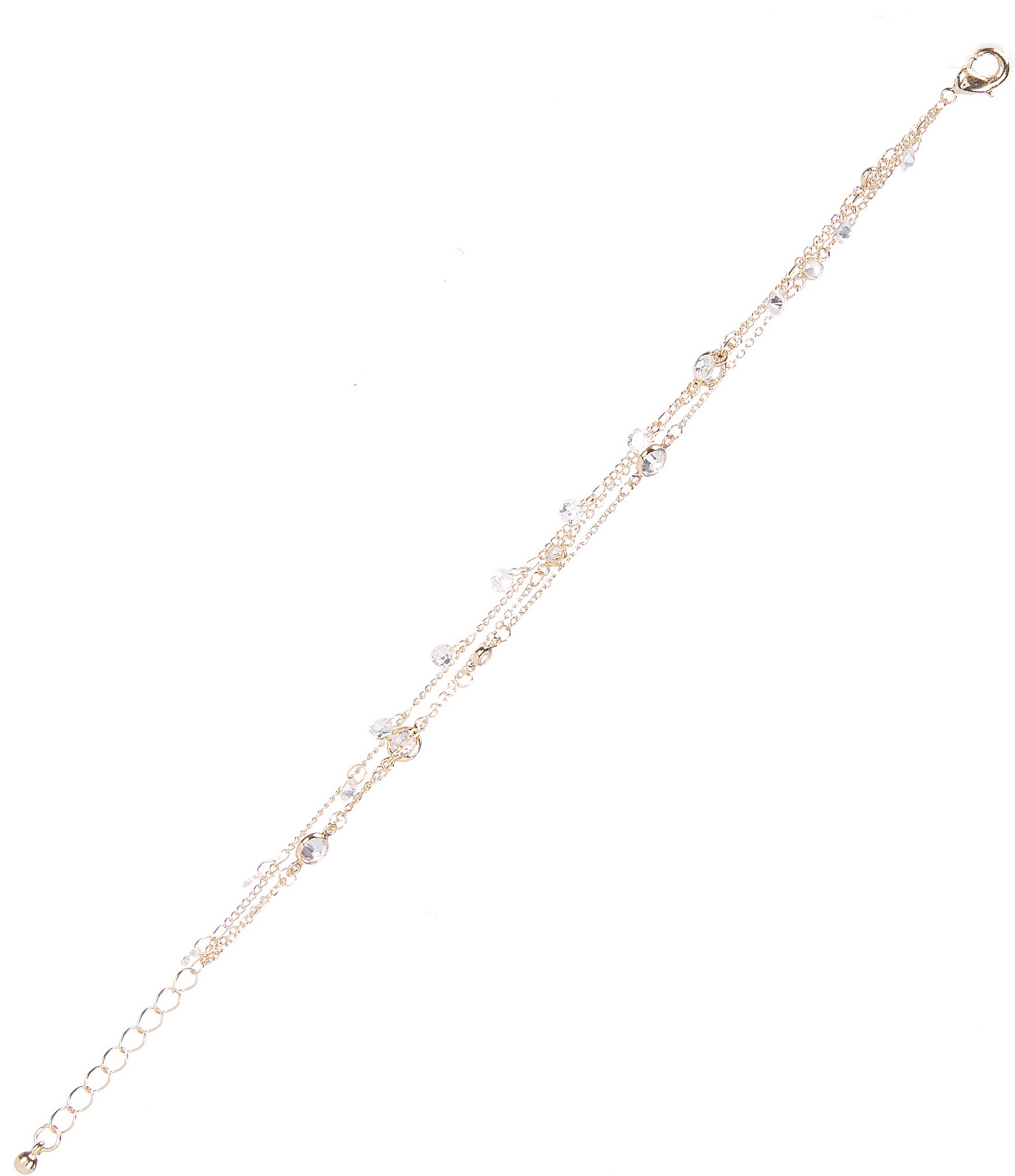 Cezanne CZ Stone Multi Rows Line Bracelet