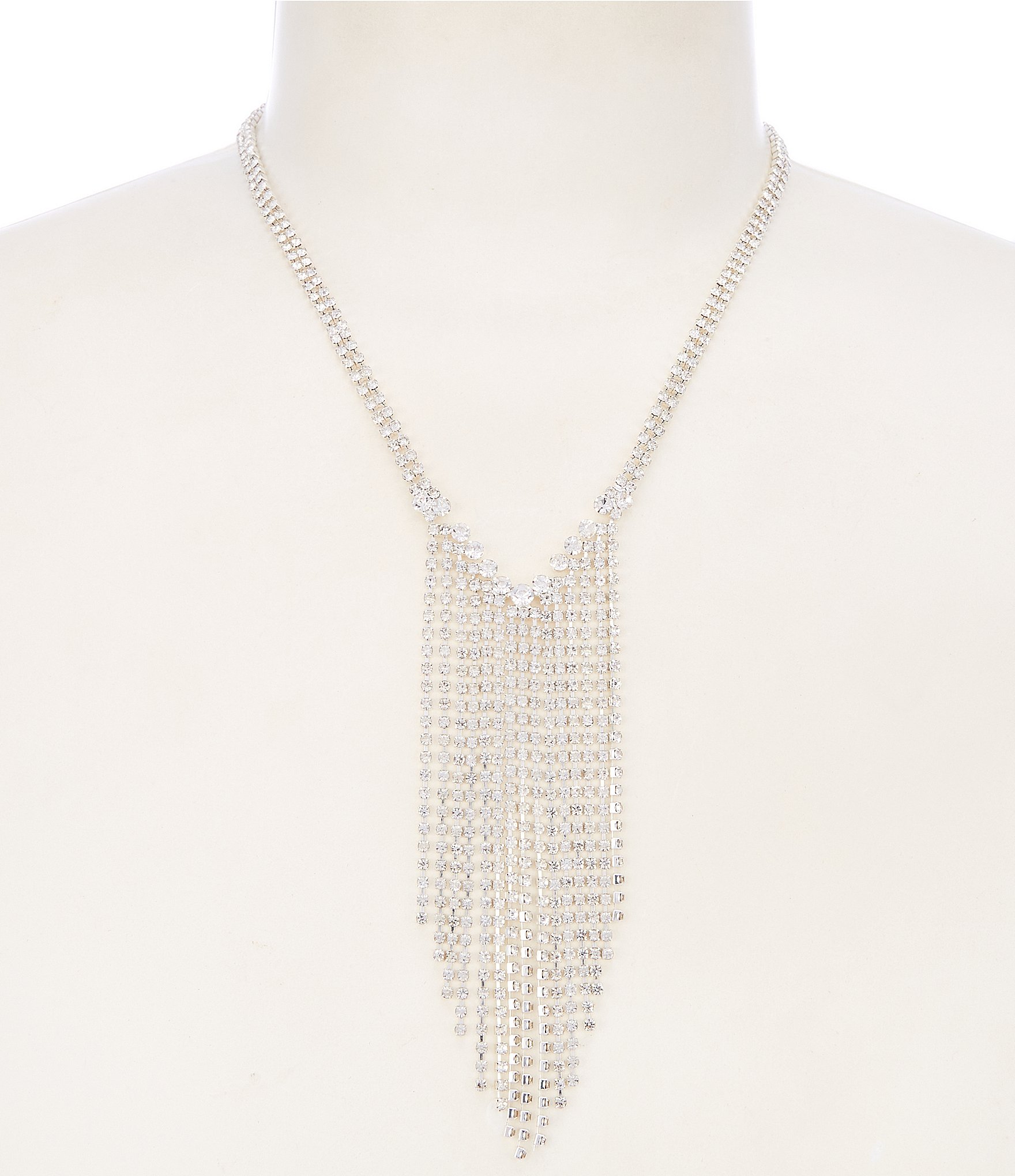 Cezanne Frontal Fringe Statement Necklace