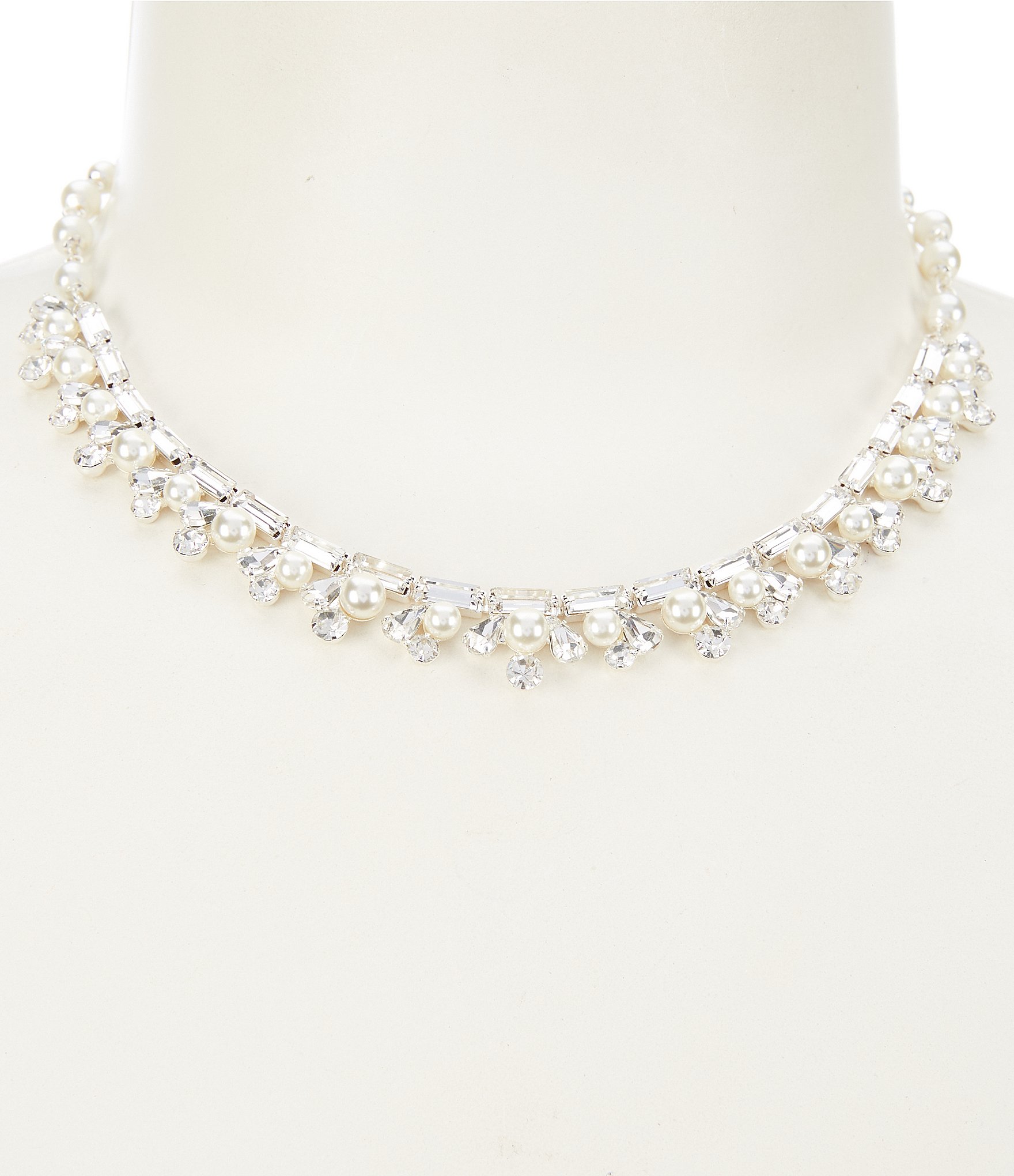 Cezanne Jennifer Pearl Crystal Statement Necklace | Dillard's