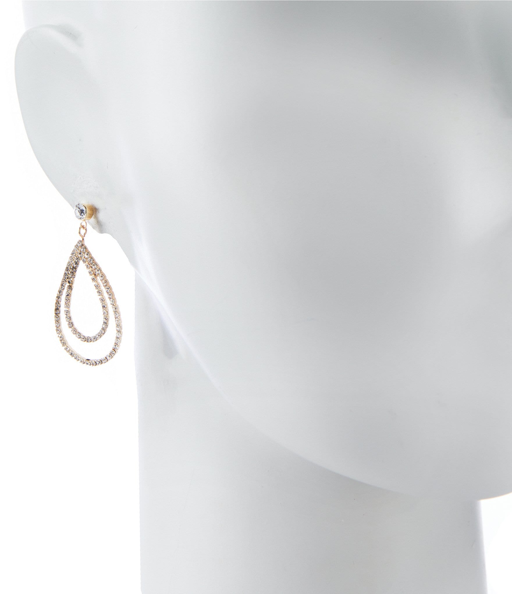 Cezanne Layered Loops Crystal Drop Earrings