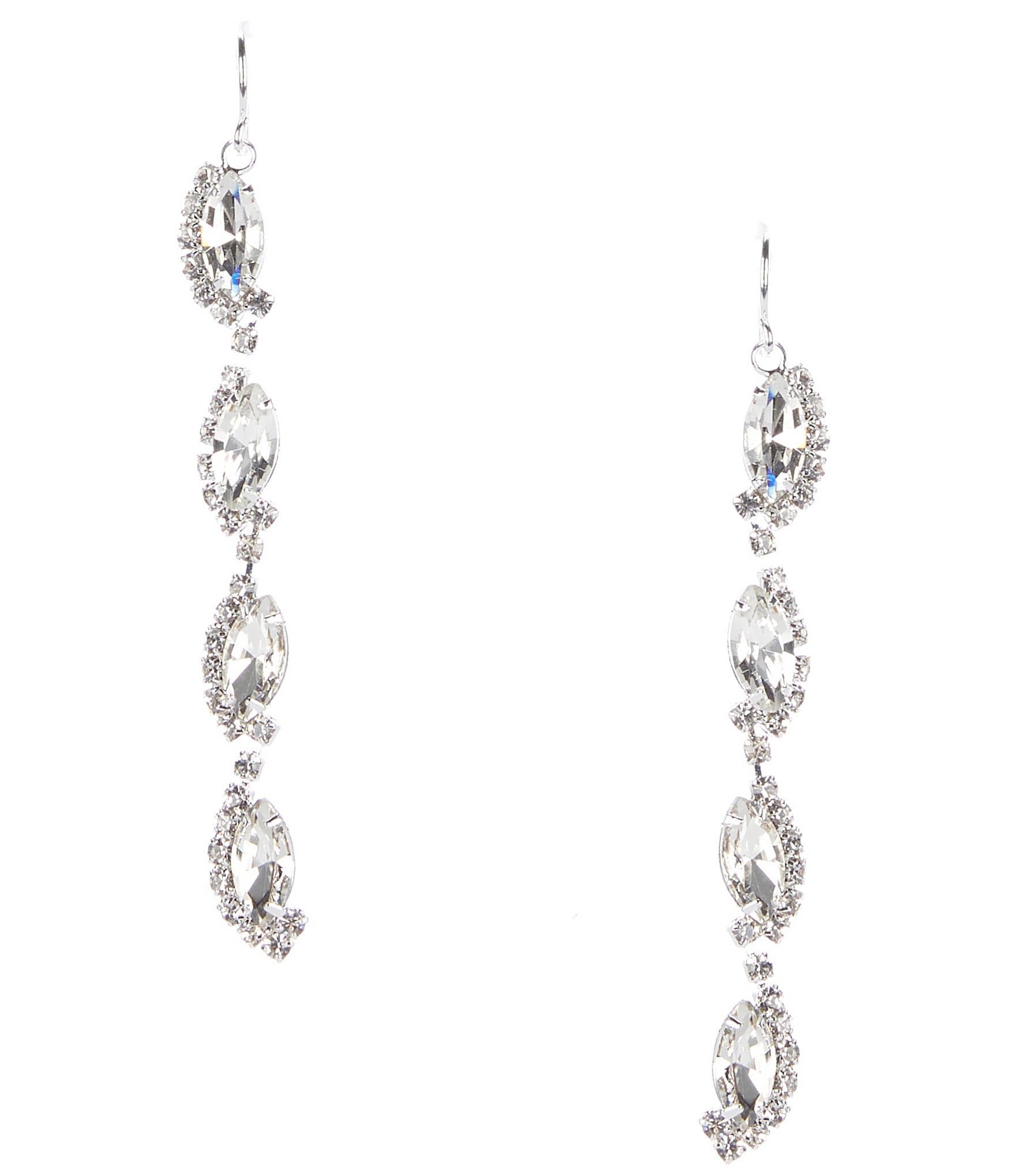 Cezanne Marquise Crystal Linear Earrings | Dillard's