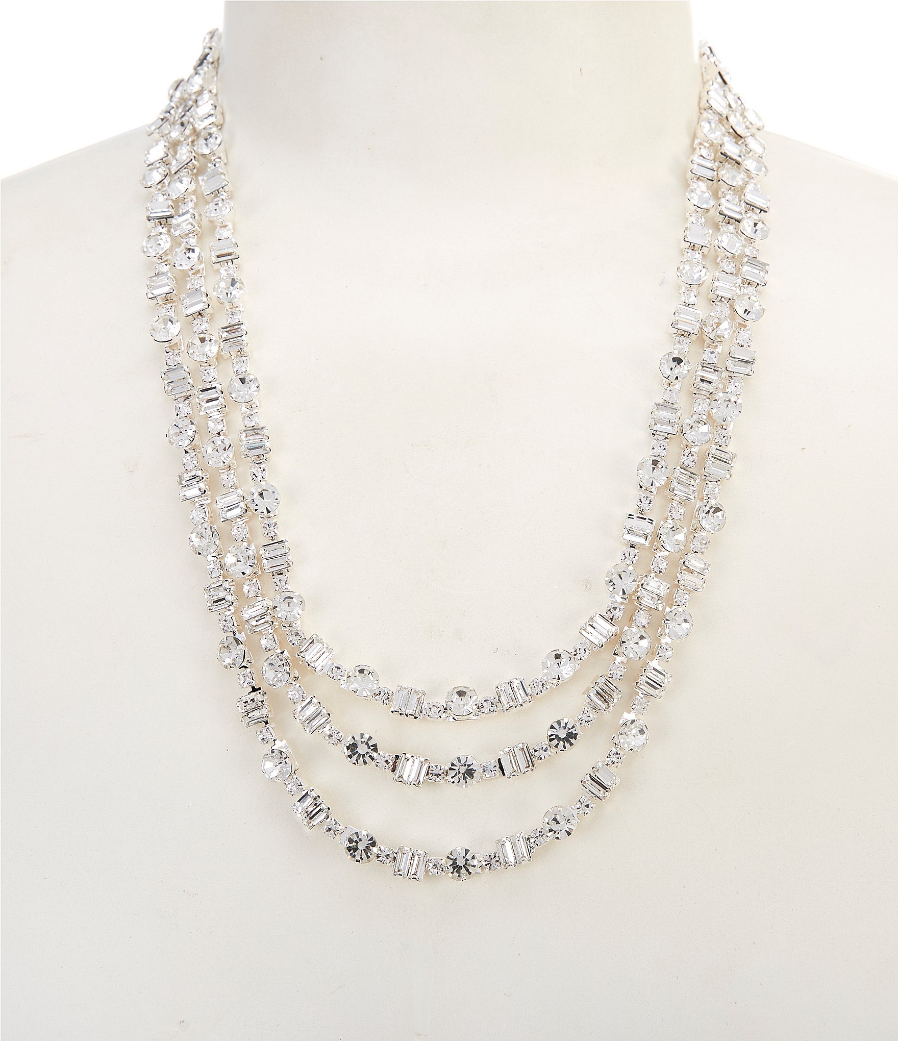 Cezanne Milano Rhinestone Multi-Strand Necklace