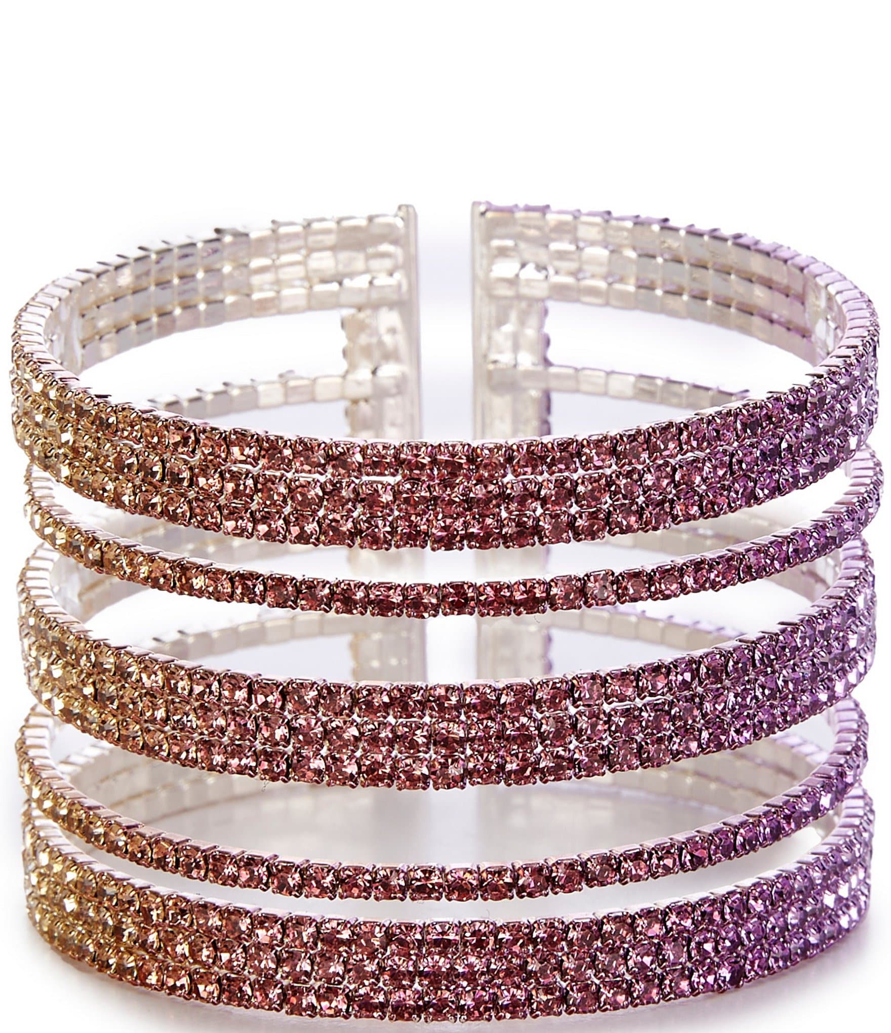 Cezanne Multi Row Space Cuff Bracelet