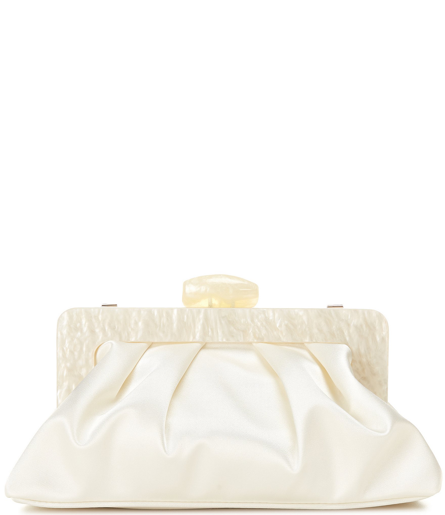 Cezanne Nacre Acrylic Satin Clutch Bag