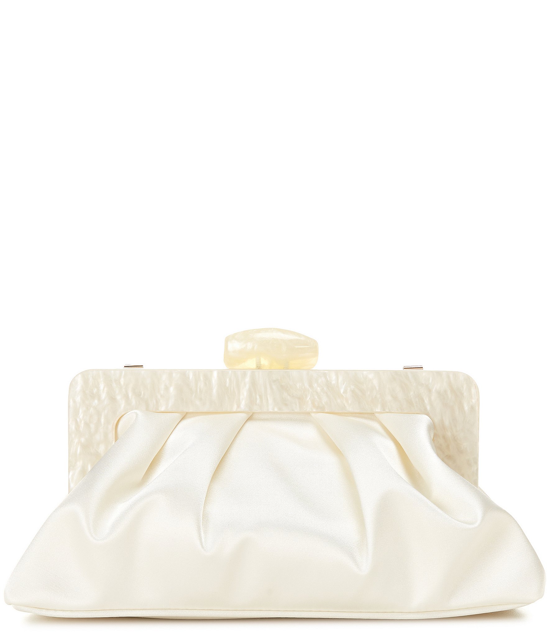 Cezanne Nacre Acrylic Satin Clutch Bag