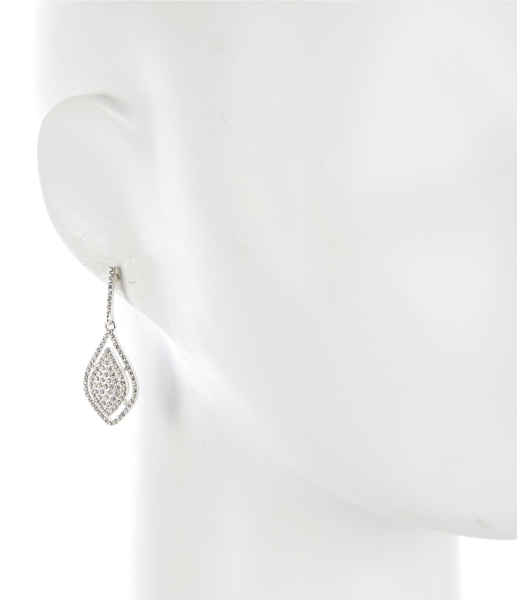 Cezanne Pave Diamond Crystal Drop Earrings