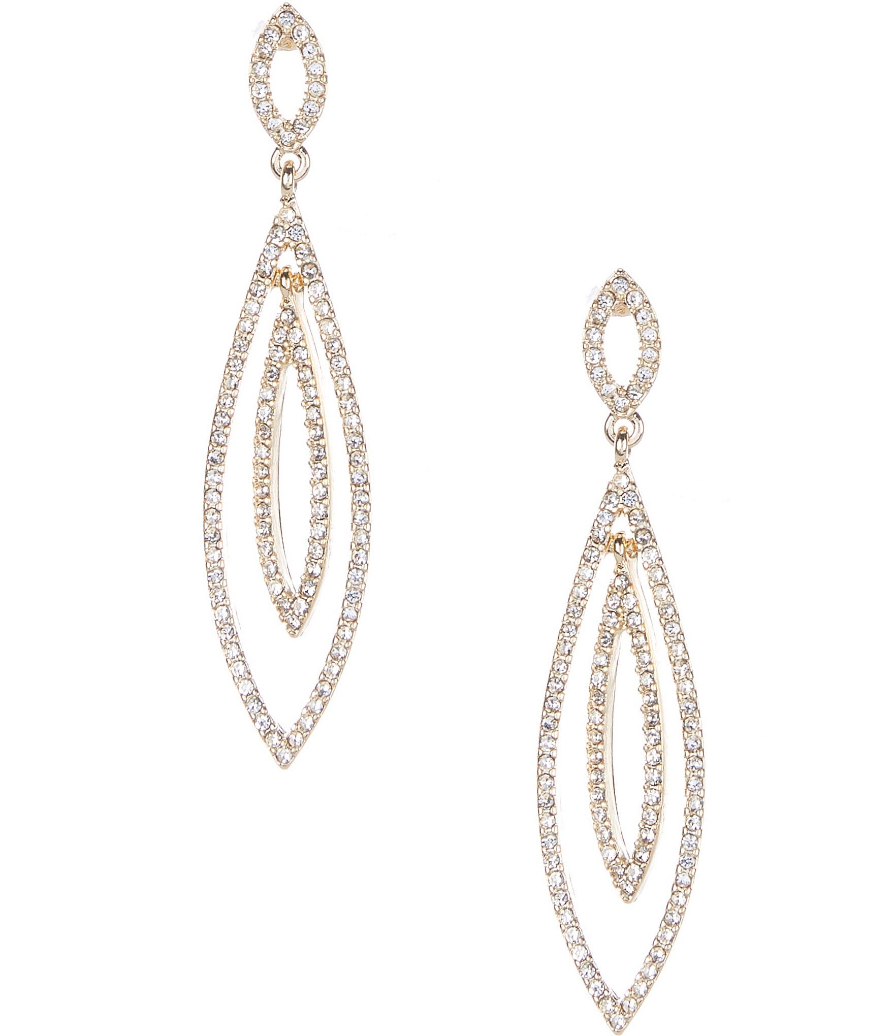 Cezanne Pave Navette Orbital Earrings | Dillard's