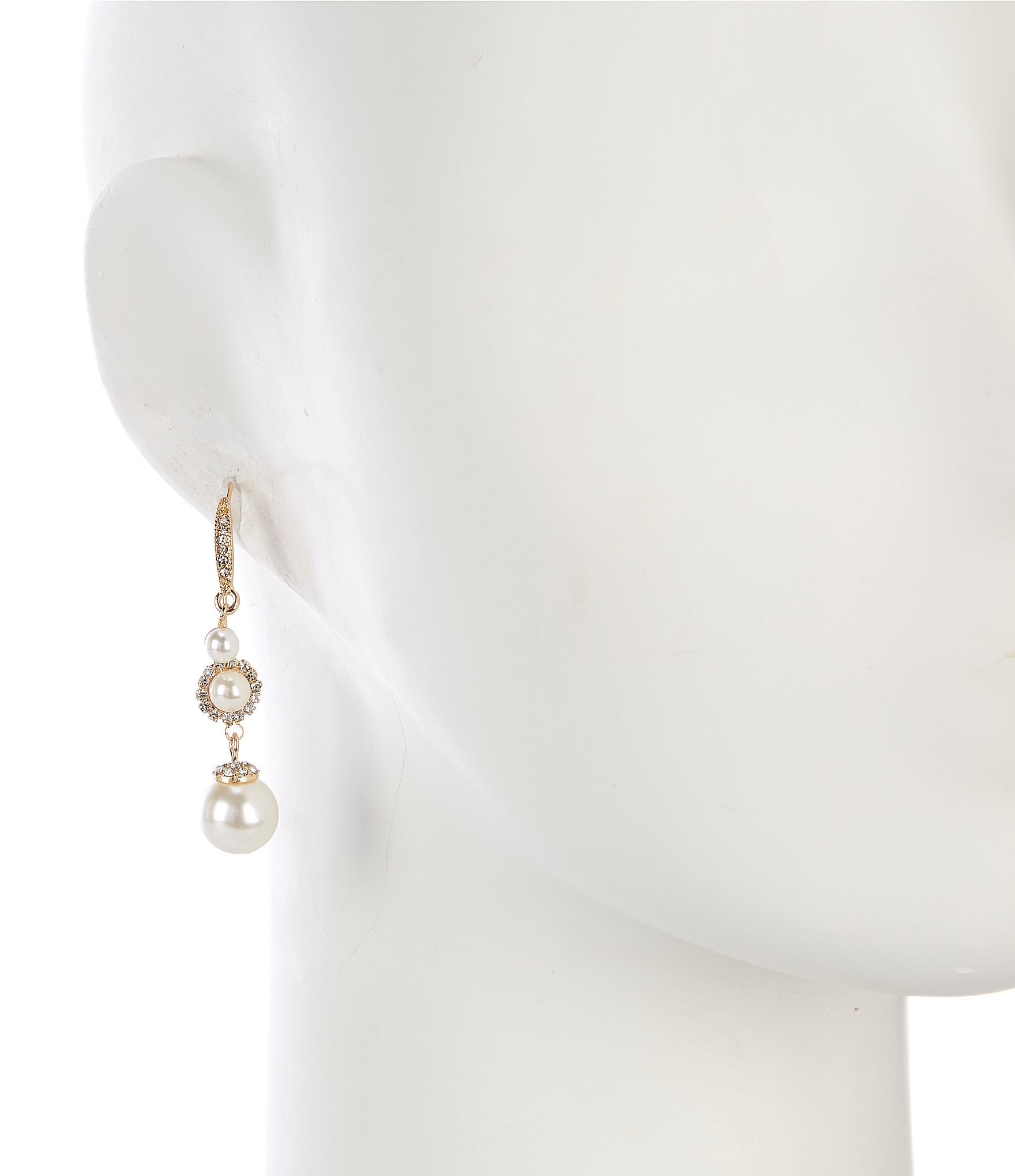 Cezanne Pearl Dainty Linear Earrings