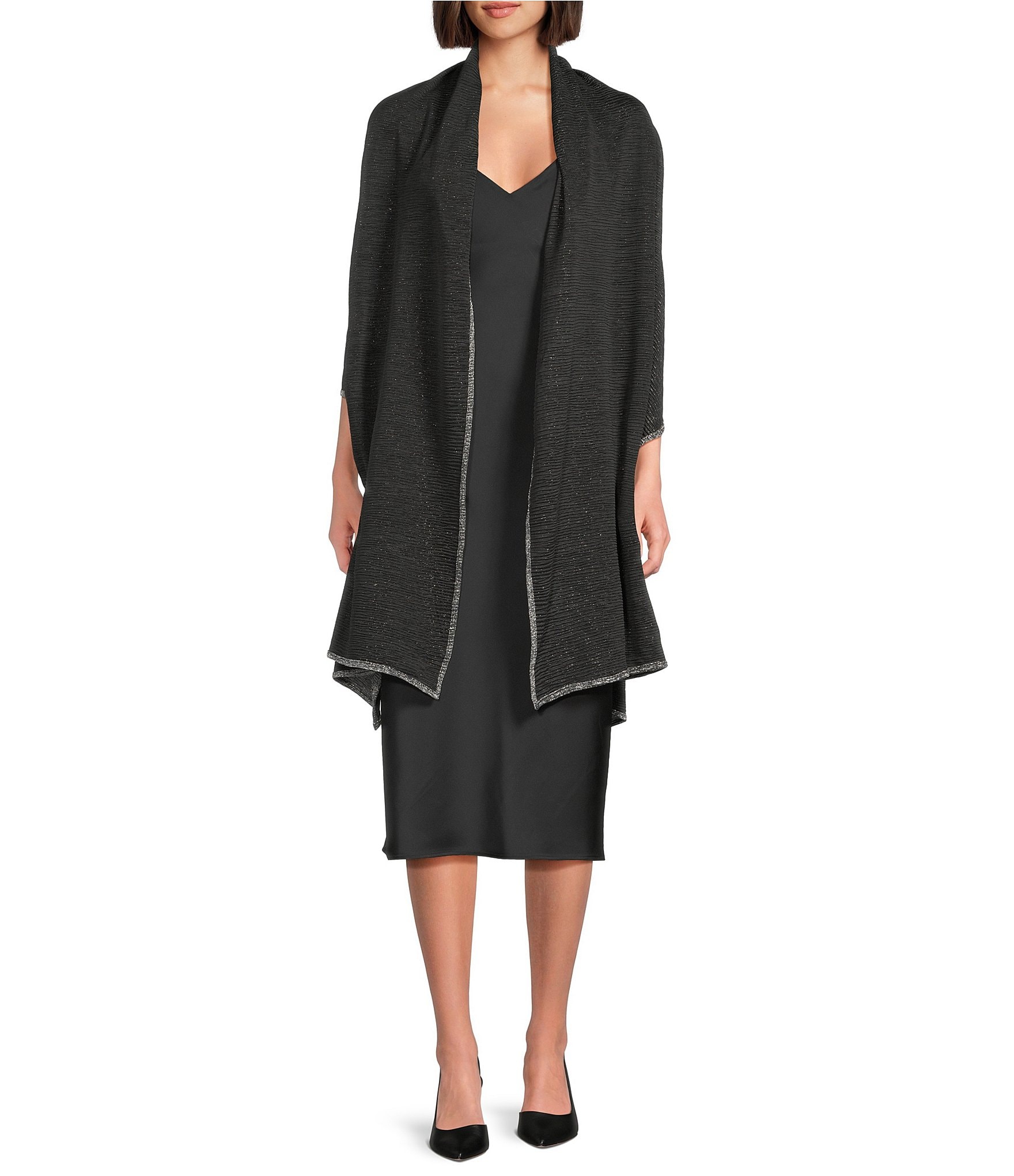 Cezanne Pleated Double Sided Evening Wrap