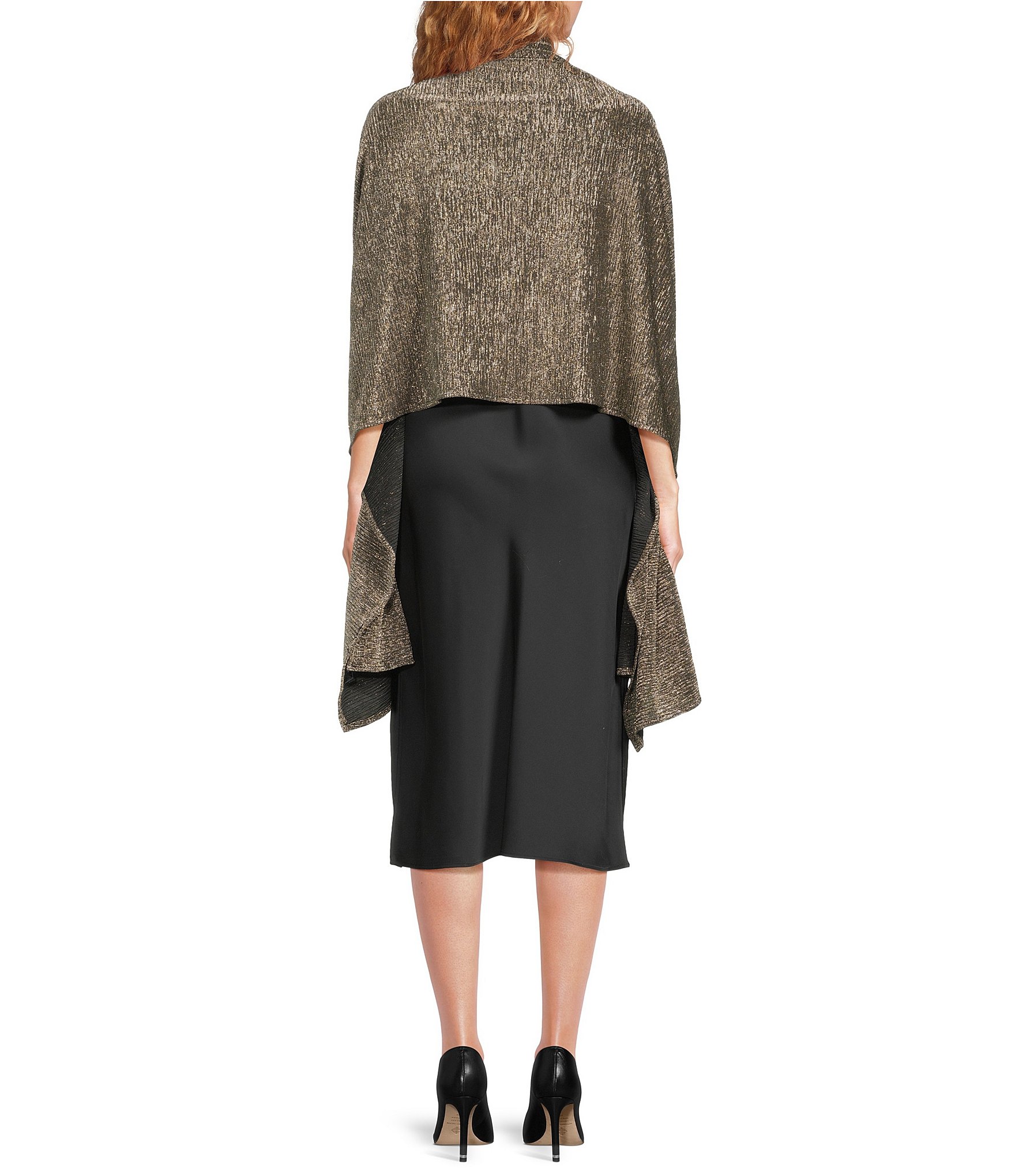 Cezanne Pleated Double Sided Evening Wrap