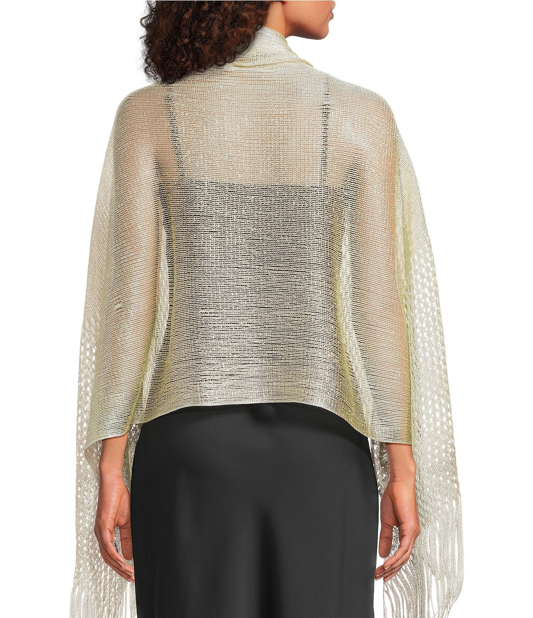 Cezanne Shimmer Tassel Scarf Wrap