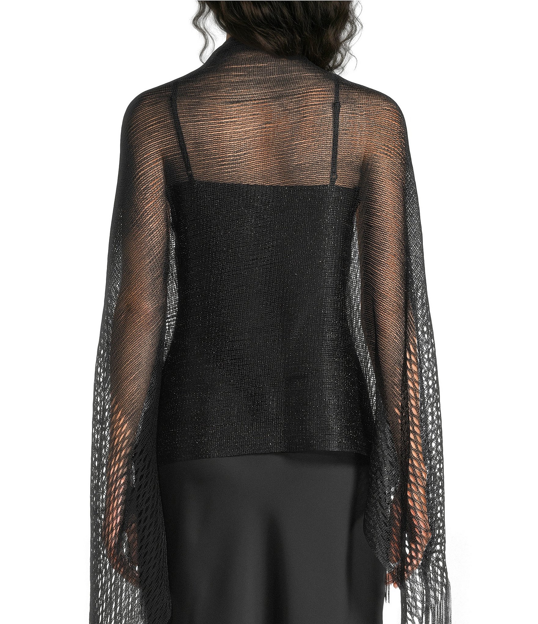 Cezanne Shimmer Tassel Scarf Wrap