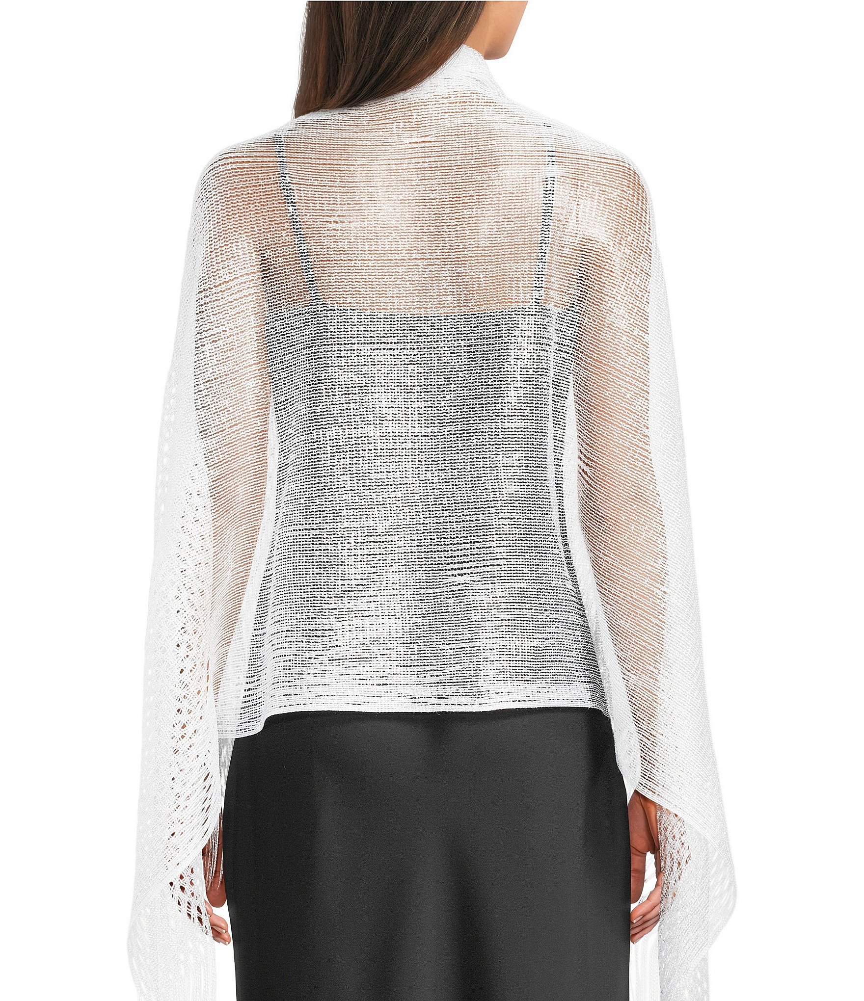 Cezanne Shimmer Tassel Scarf Wrap