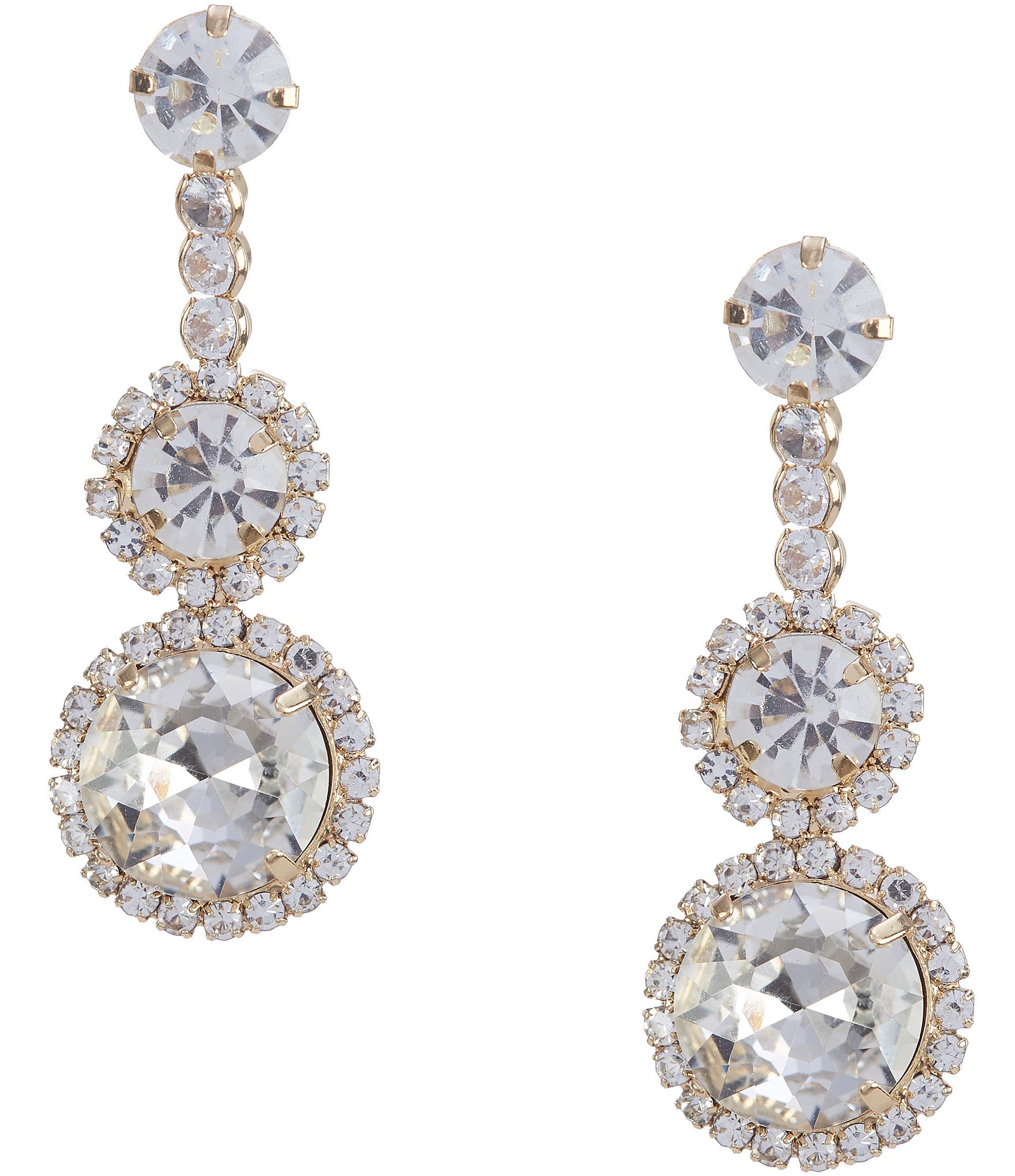 Cezanne Tiered Stones Drop Earrings