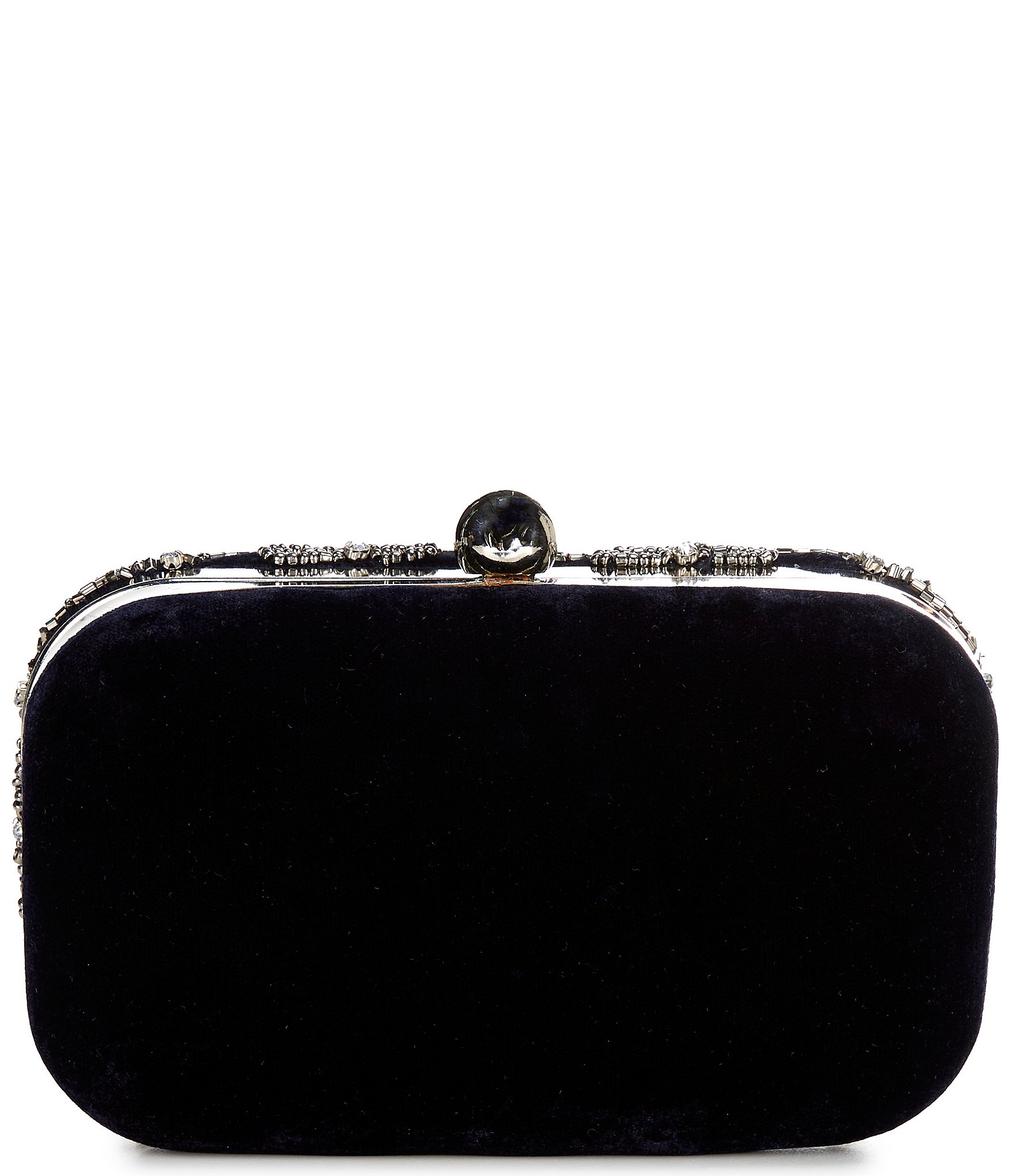 Cezanne Velvet Beaded Minaudiere Bag