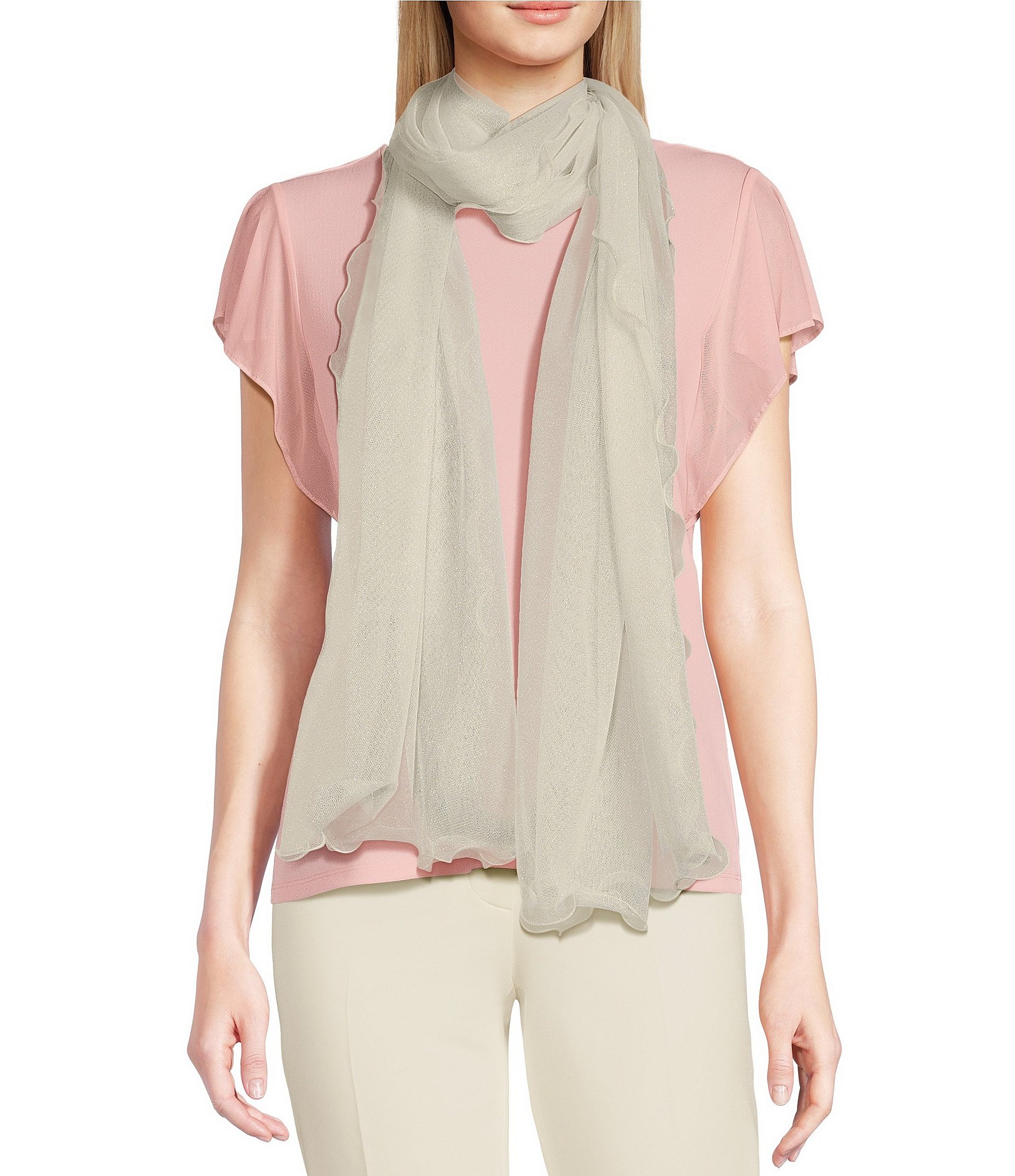 Cezanne Wavy Edge Oblong Scarf