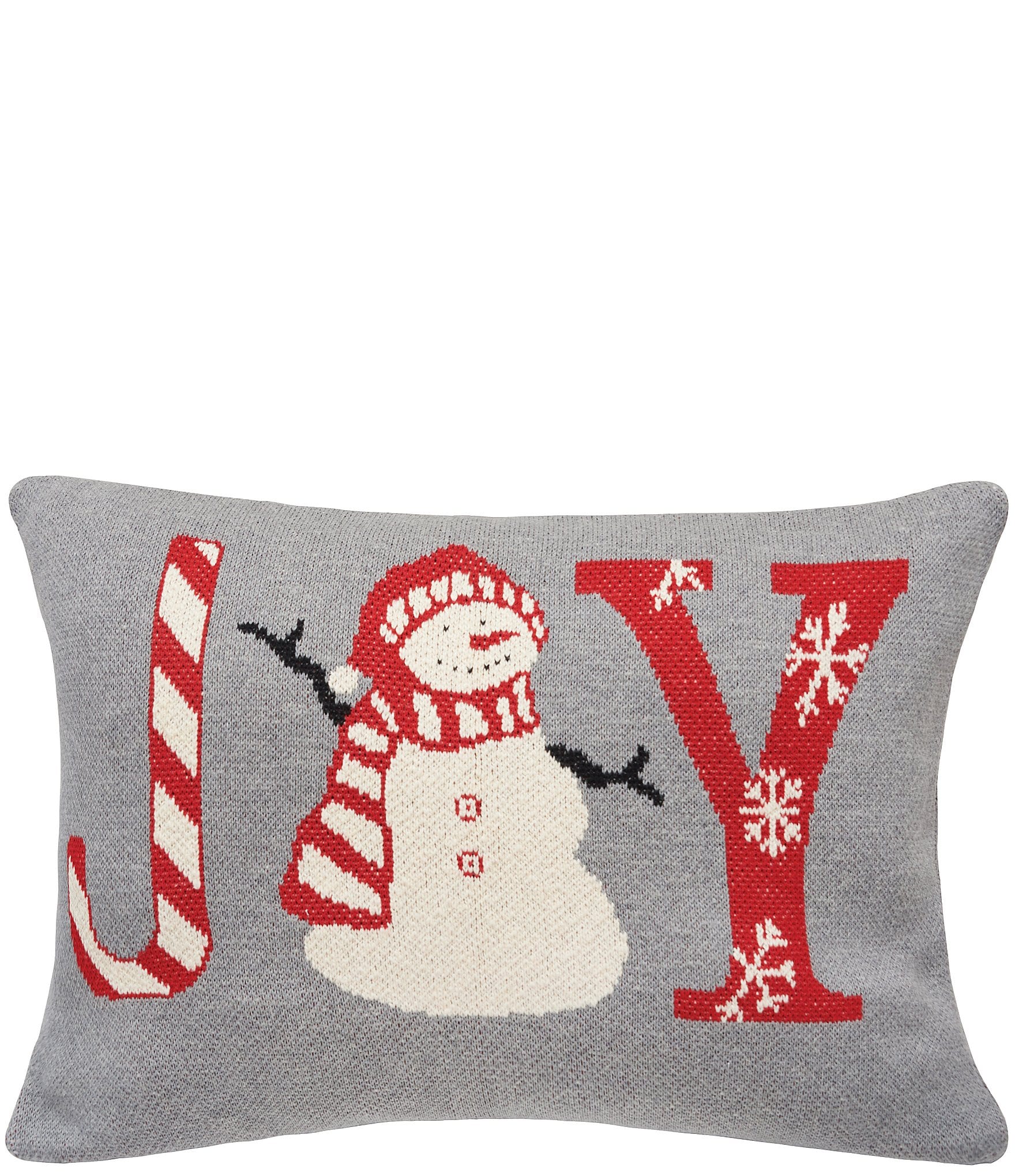C&F Home Holiday Collection Joy With Snowman Throw Pillow