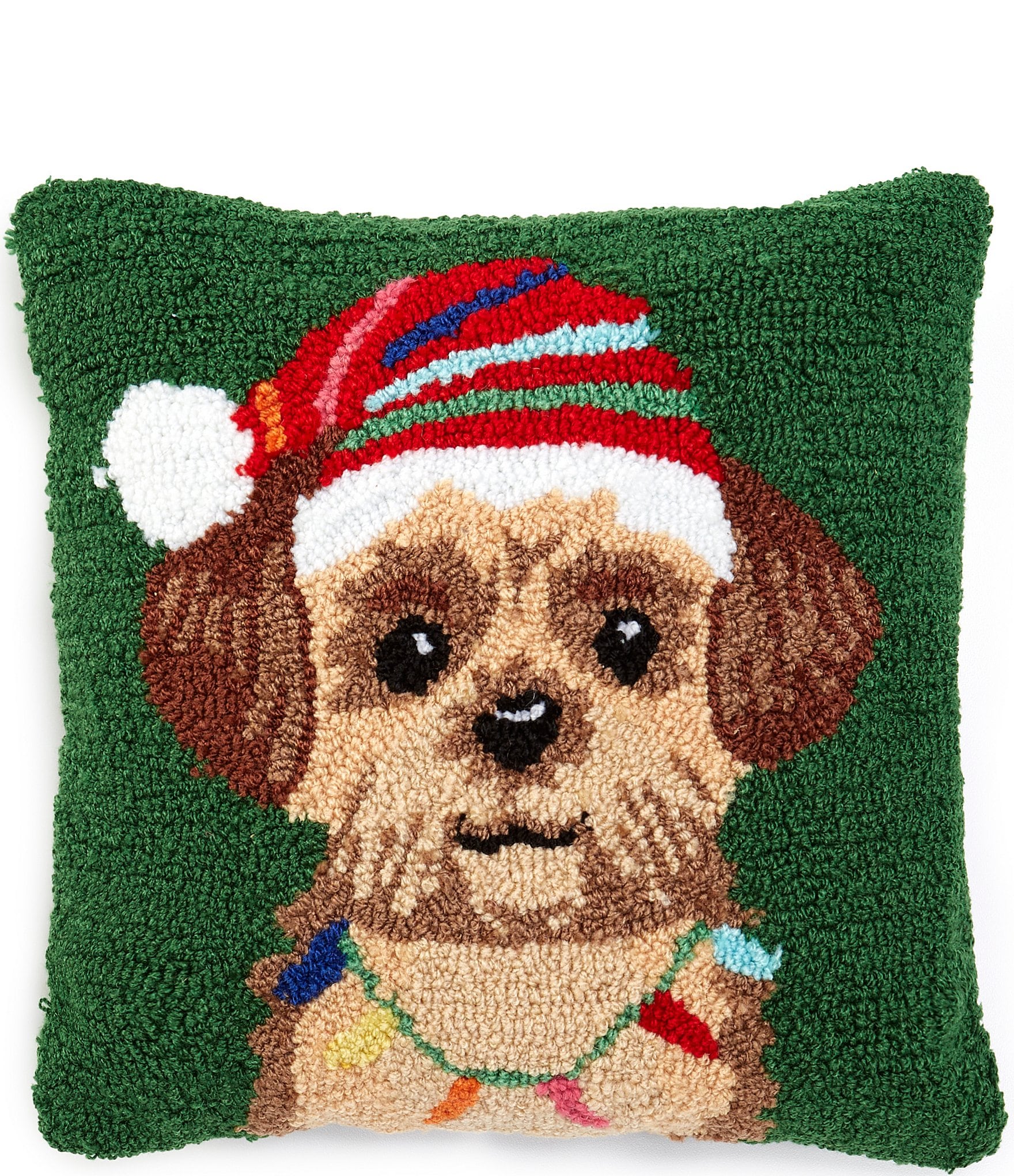 C&F Home Shih Tzu Hooked Knit 16#double; Square Pillow