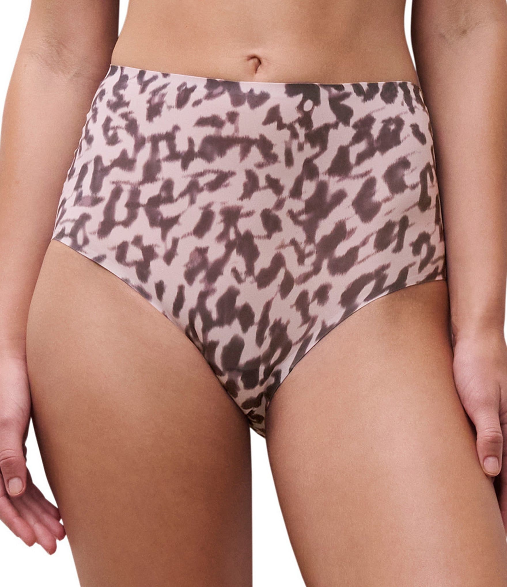 Chantelle Blurry Panther Print Soft Stretch High Waisted Brief Panty