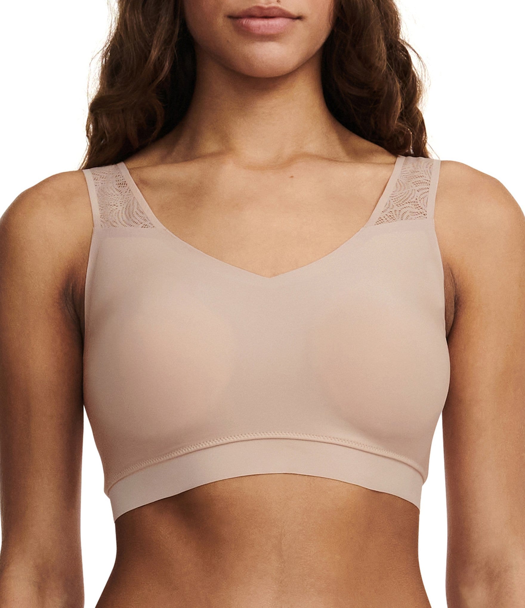 Hanes Invisible Embrace Seamless T-Shirt Bra 3XL Beige Pullover