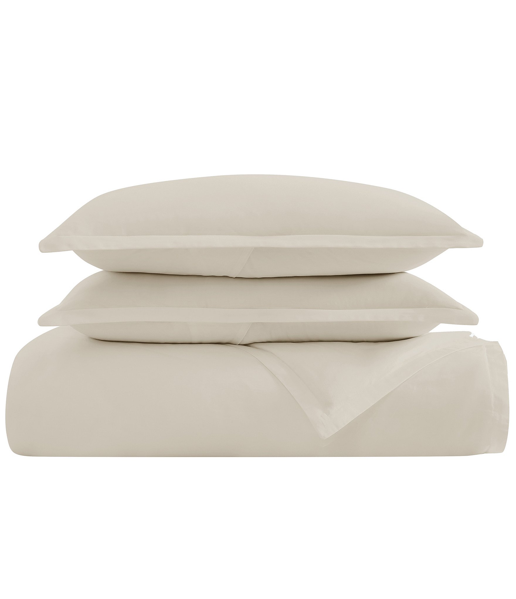 Charisma 310-Thread Count Cotton Classic Solid Duvet Cover Mini Set