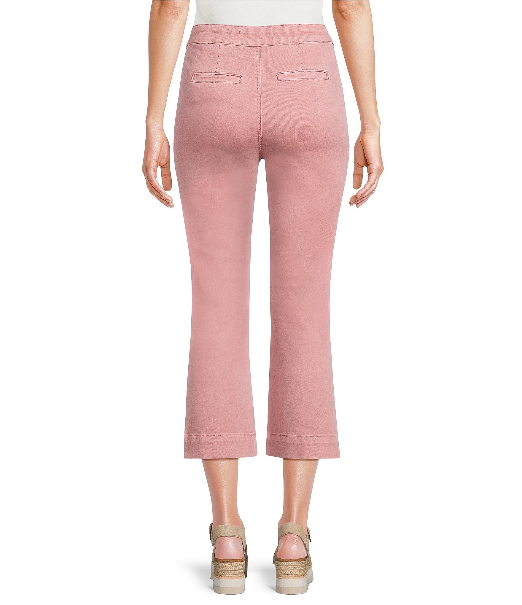 Charlie B. Twill Wide Leg Cropped Bow Pants