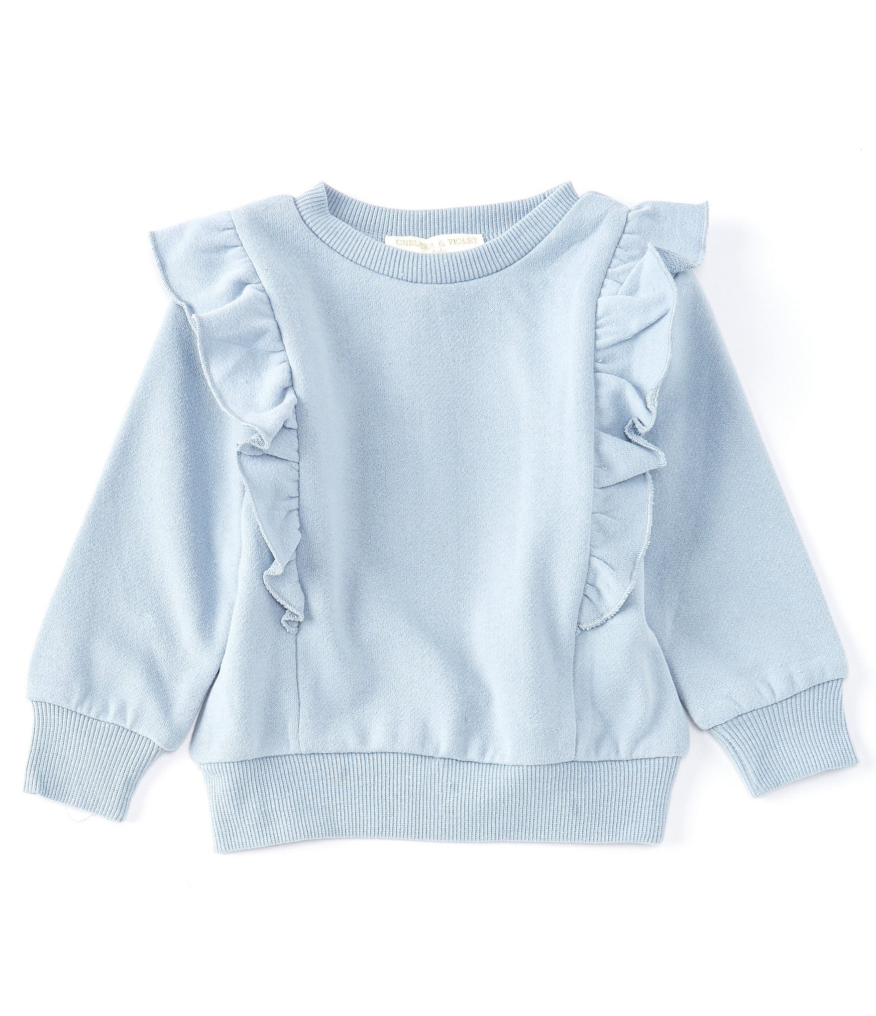 Chelsea & Violet Baby Girls 12-24 Months Ruffle French Terry Sweatshirt ...