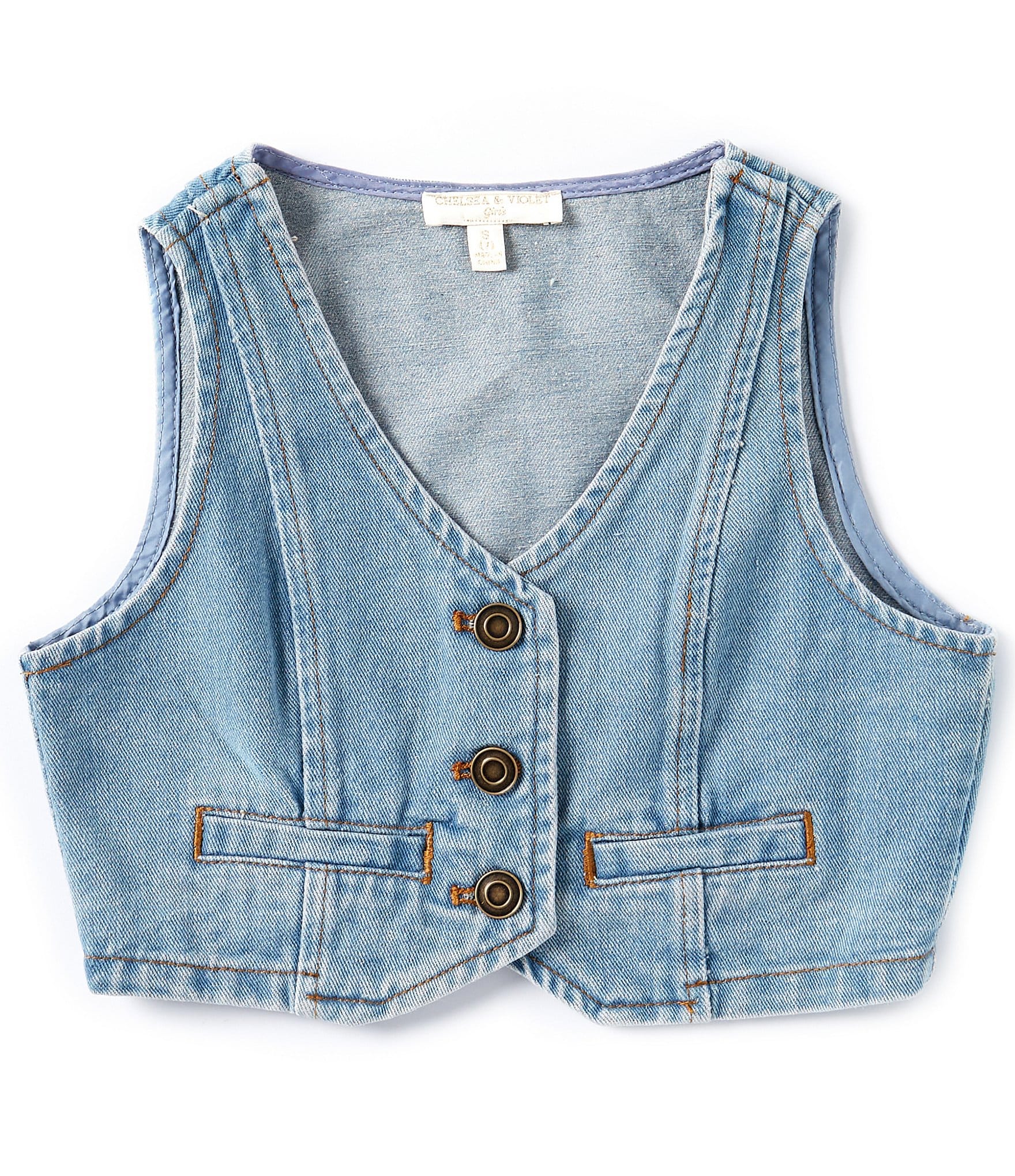 Chelsea & Violet Big Girls 7-16 Denim Vest