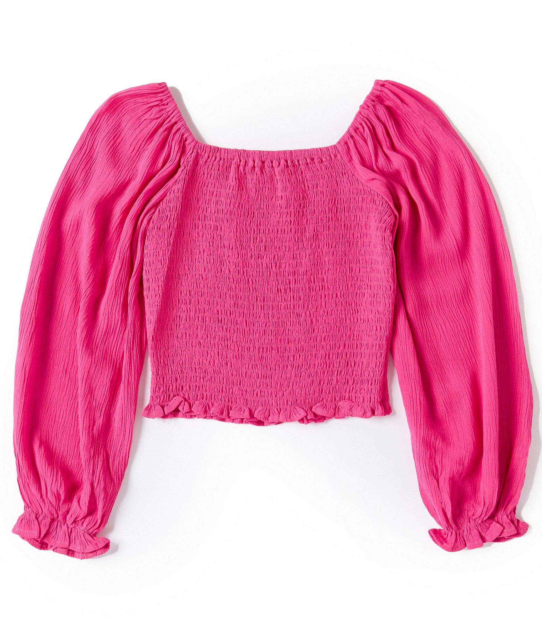 Chelsea & Violet Big Girls 7-16 Long Sleeve Smocked Top