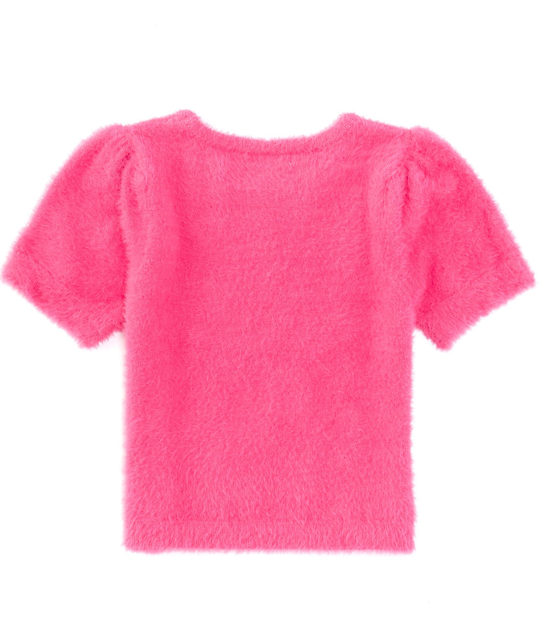 Chelsea & Violet Big Girls 7-16 Short Sleeve Eyelash Sweater