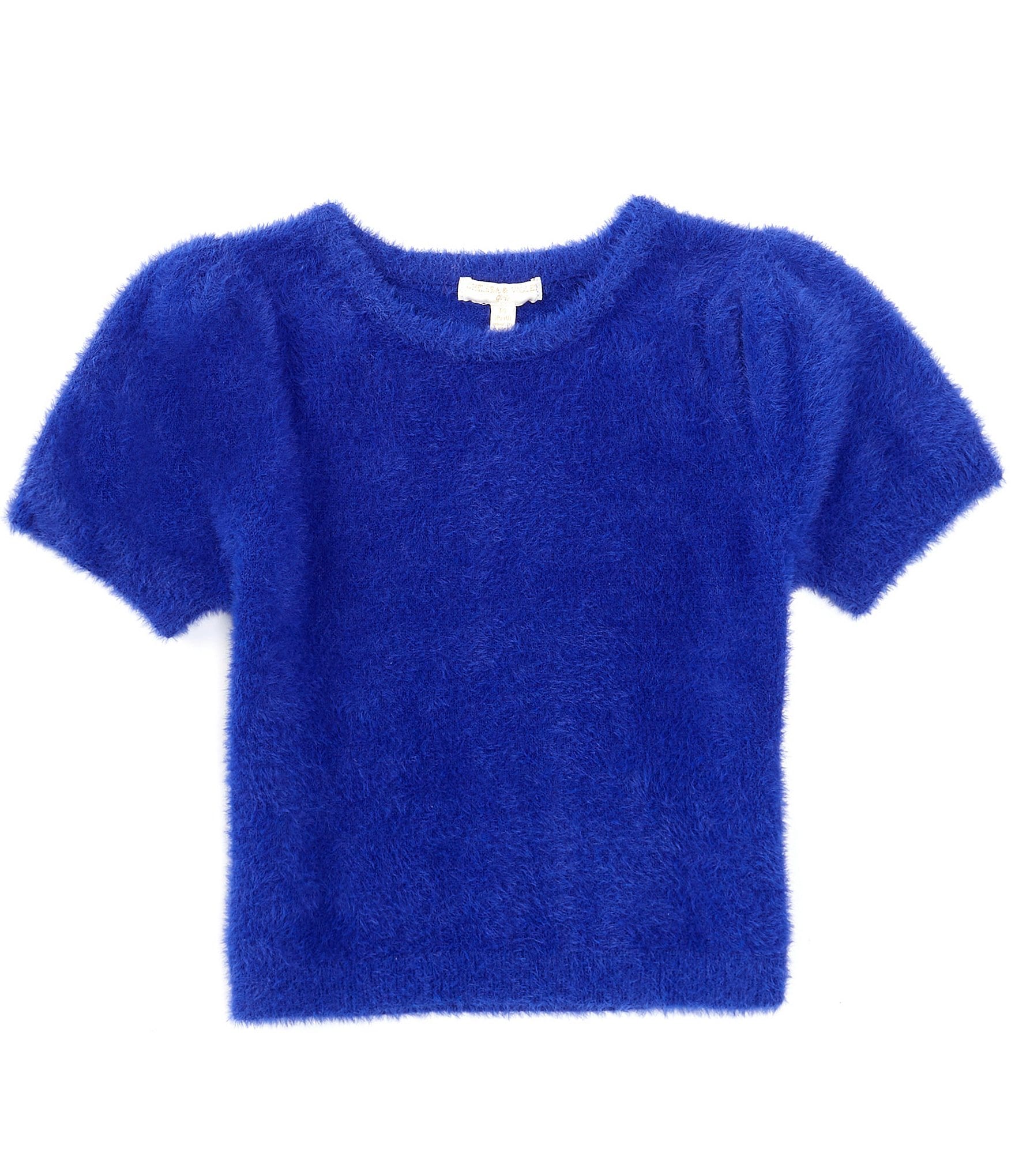 Chelsea & Violet Big Girls 7-16 Short Sleeve Eyelash Sweater