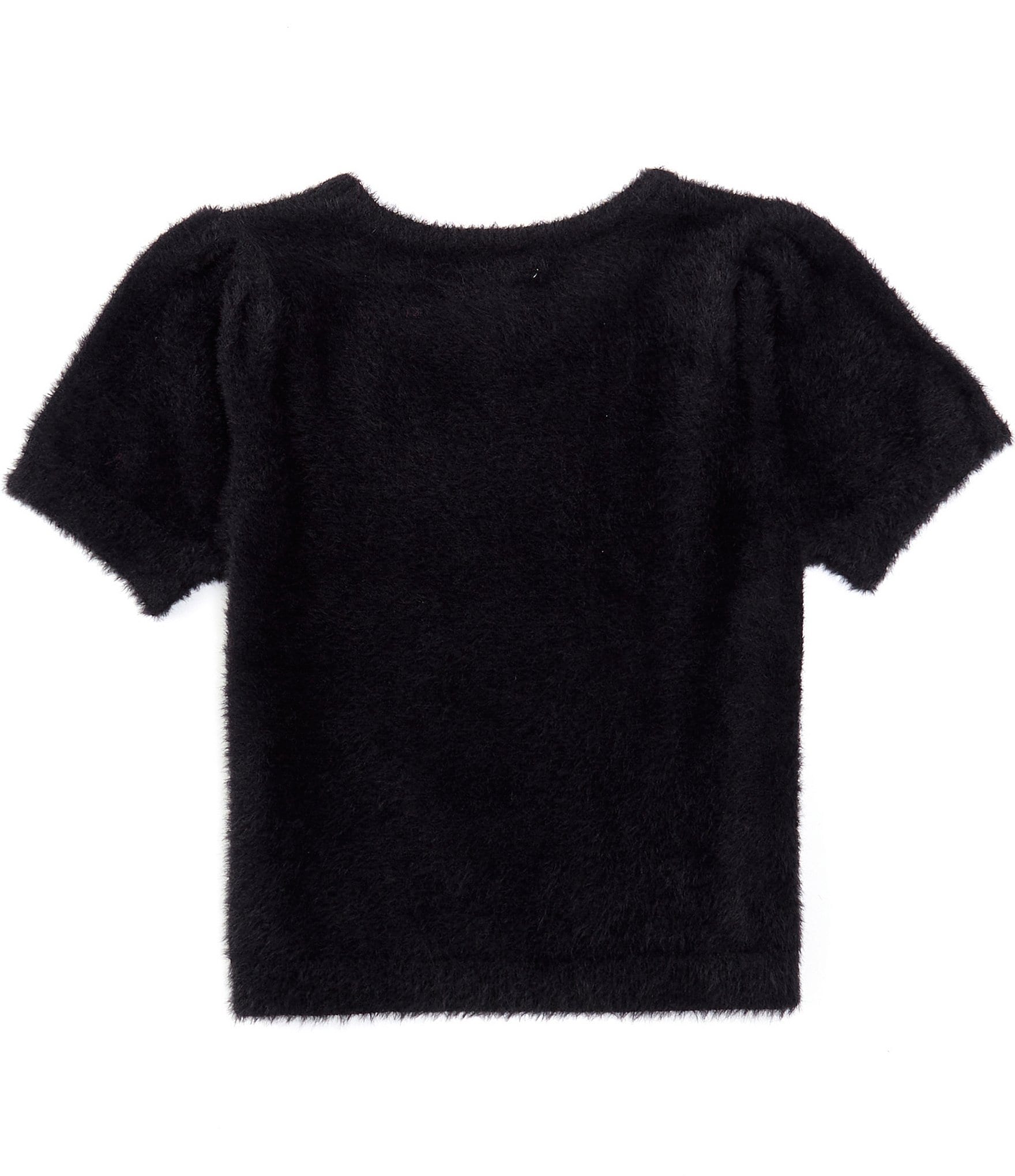 Chelsea & Violet Big Girls 7-16 Short Sleeve Eyelash Sweater