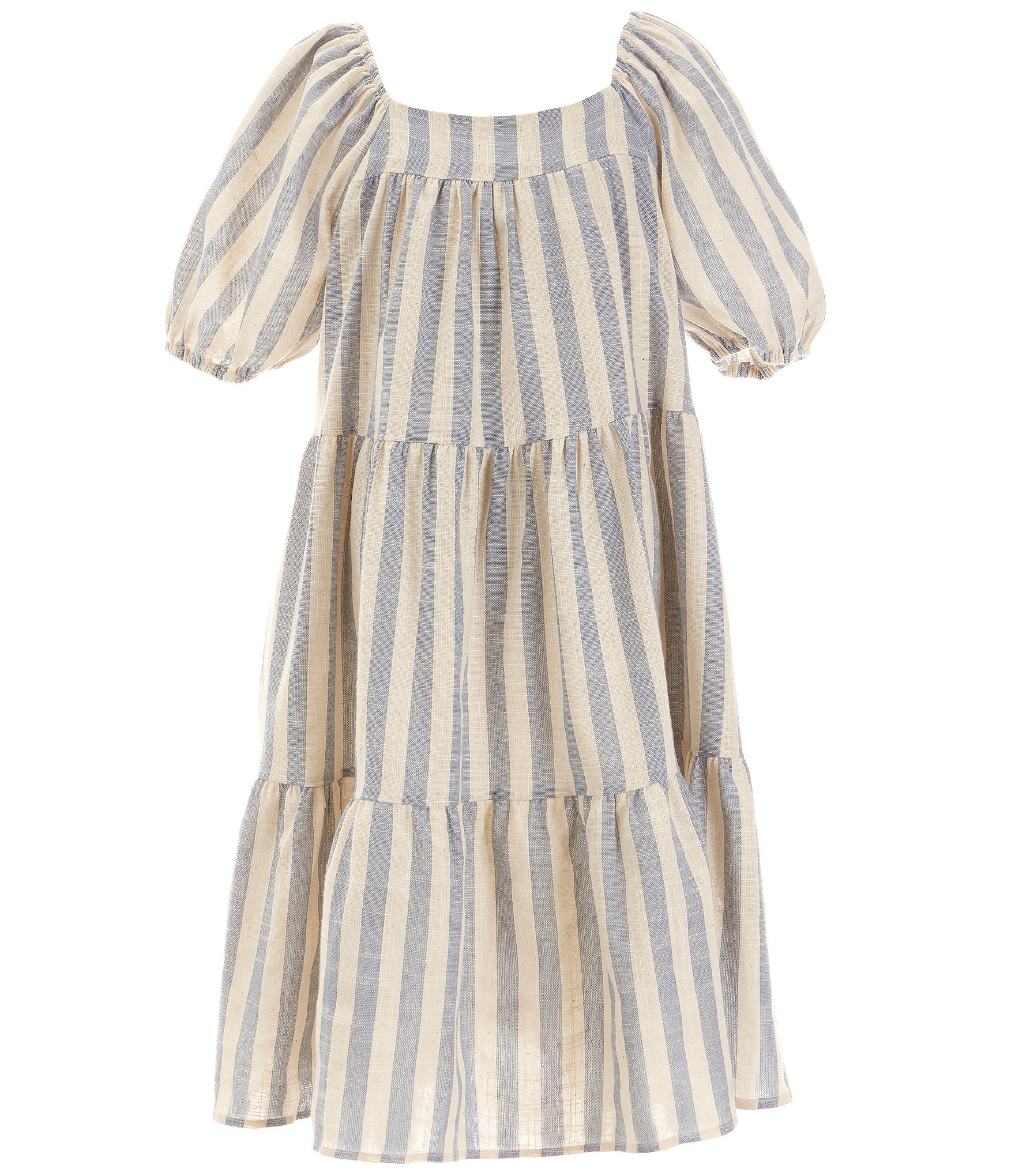 Chelsea & Violet Big Girls 7-16 Striped Linen A-Line Dress | Dillard's