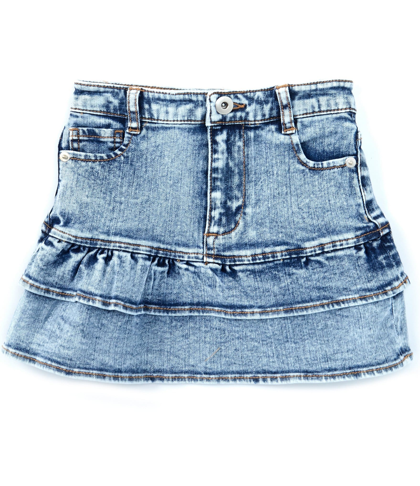 Chelsea & Violet Little Girls 2T-6X Denim Ruffle Mini Skirt