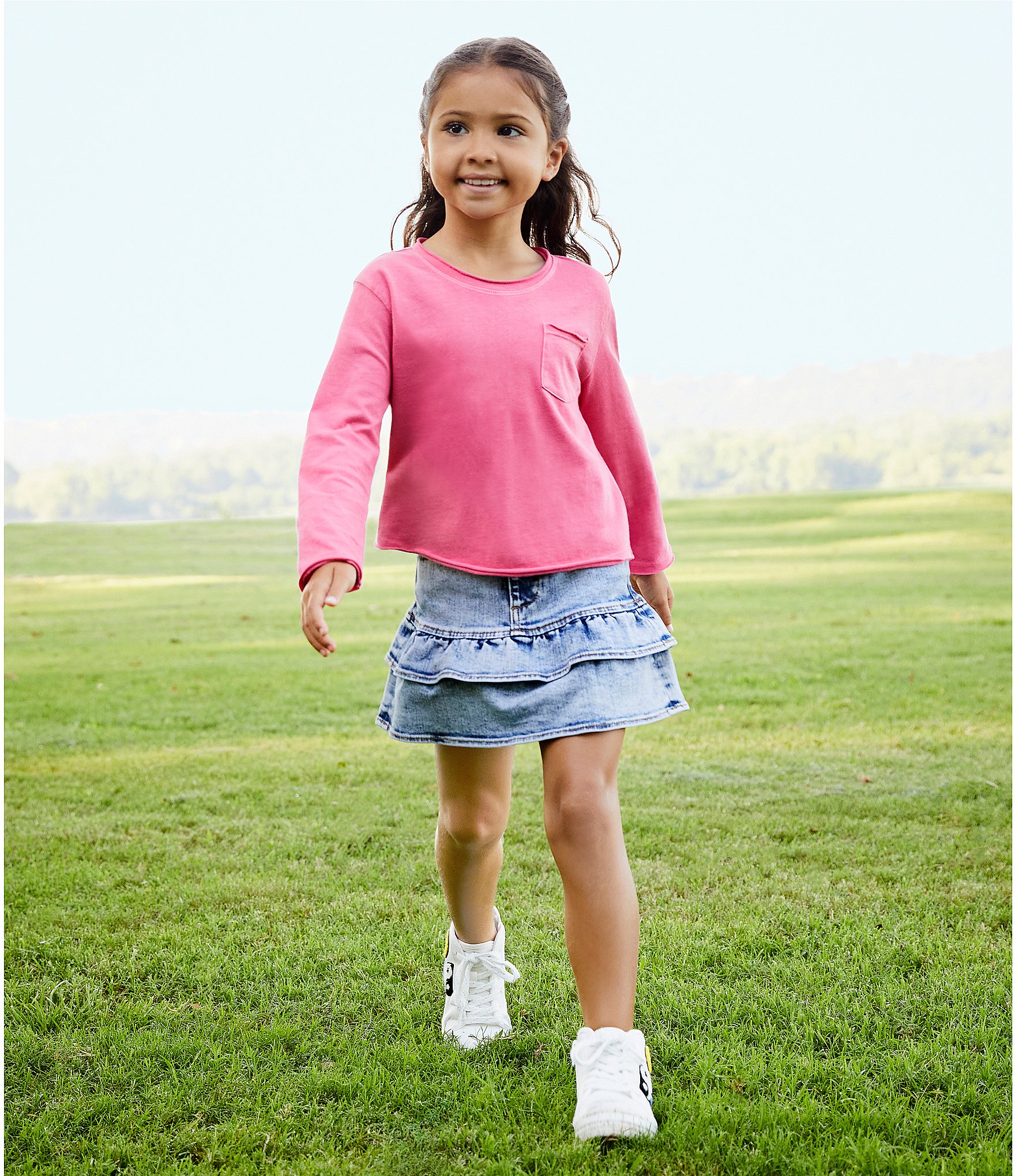 Chelsea & Violet Little Girls 2T-6X Denim Ruffle Mini Skirt