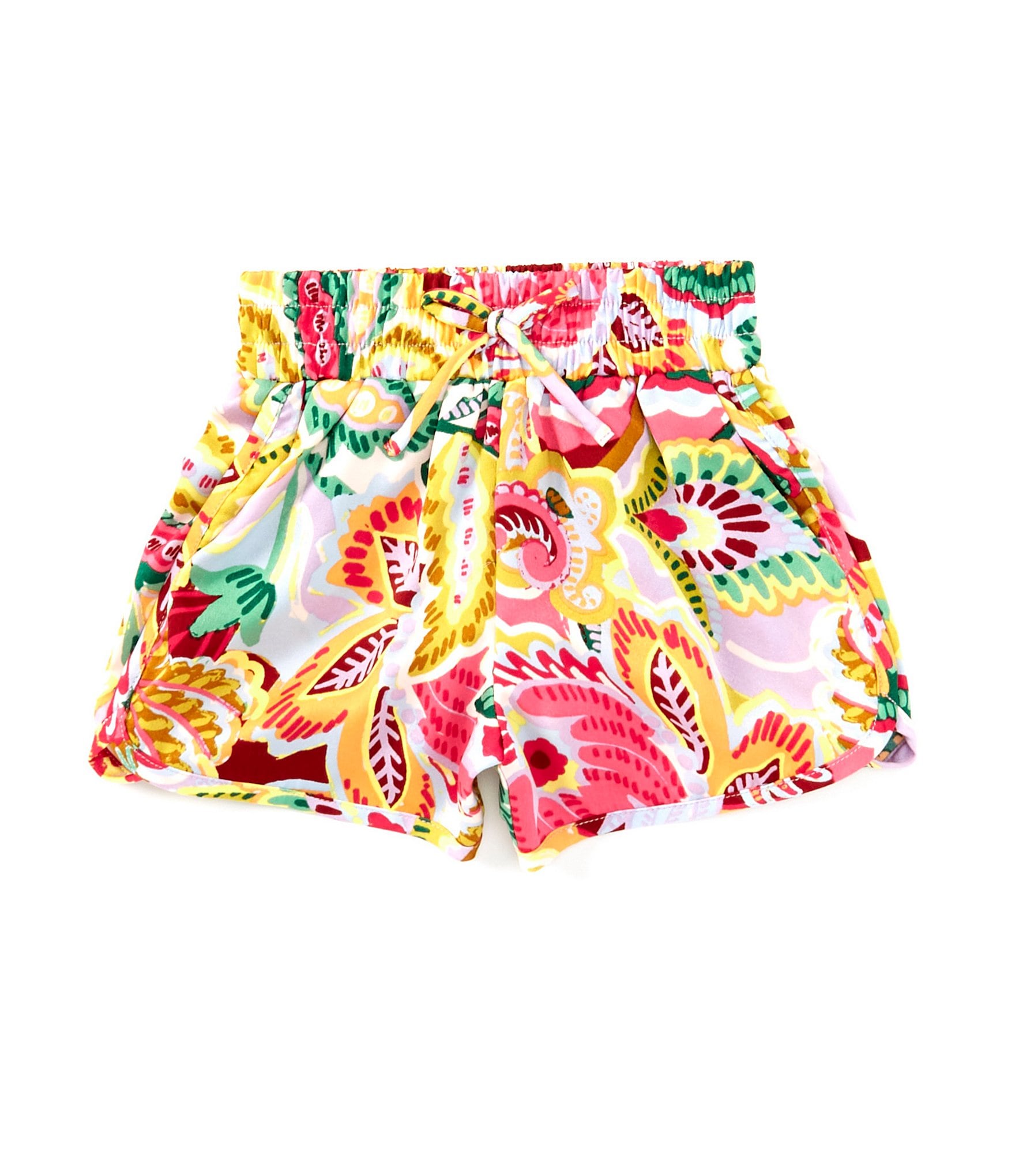 Chelsea & Violet Little Girls 2T-6X High Waist Satin Elastic Waist Shorts