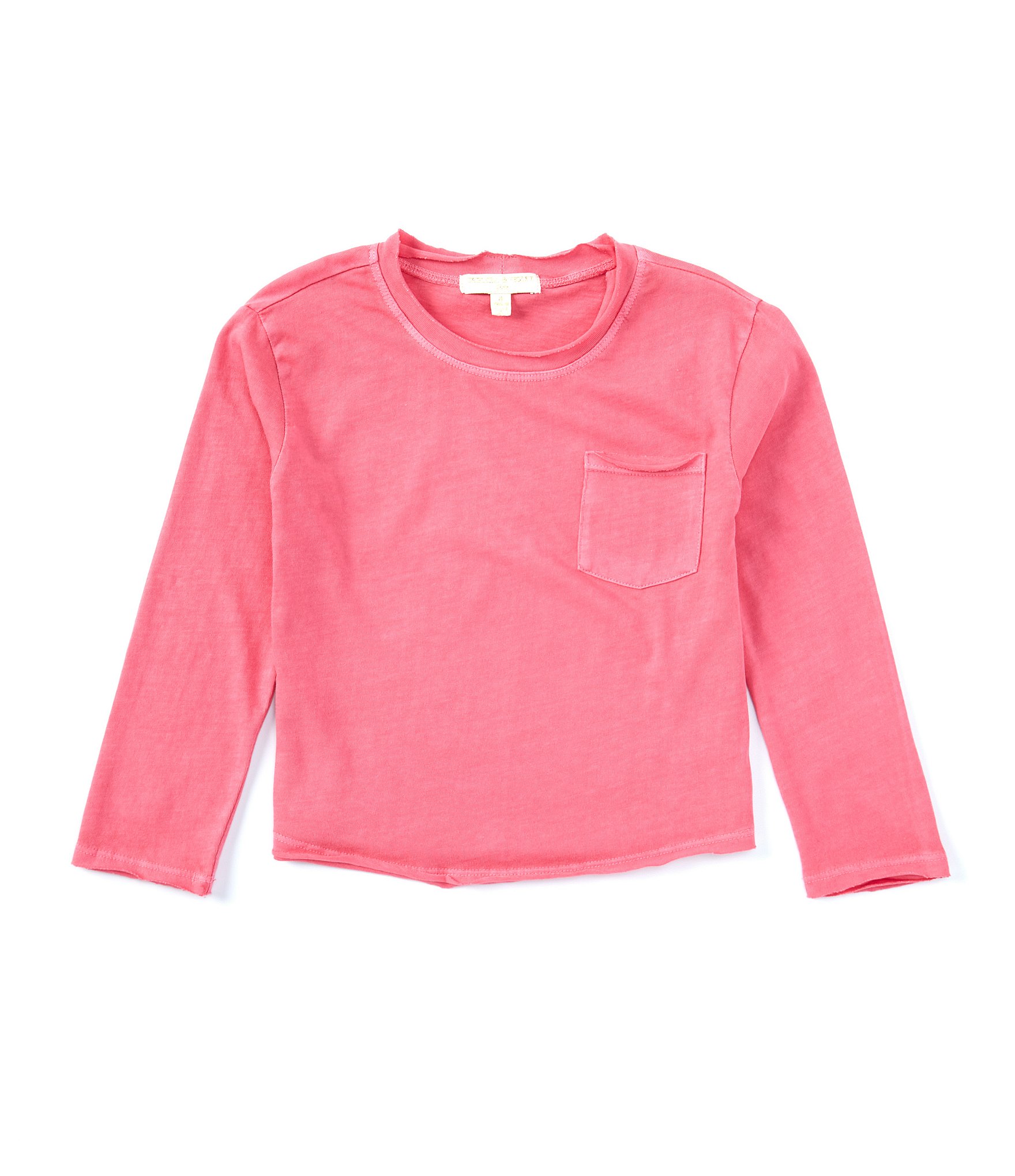 Chelsea & Violet Little Girls 2T-6X Long Sleeve Pocket T-Shirt