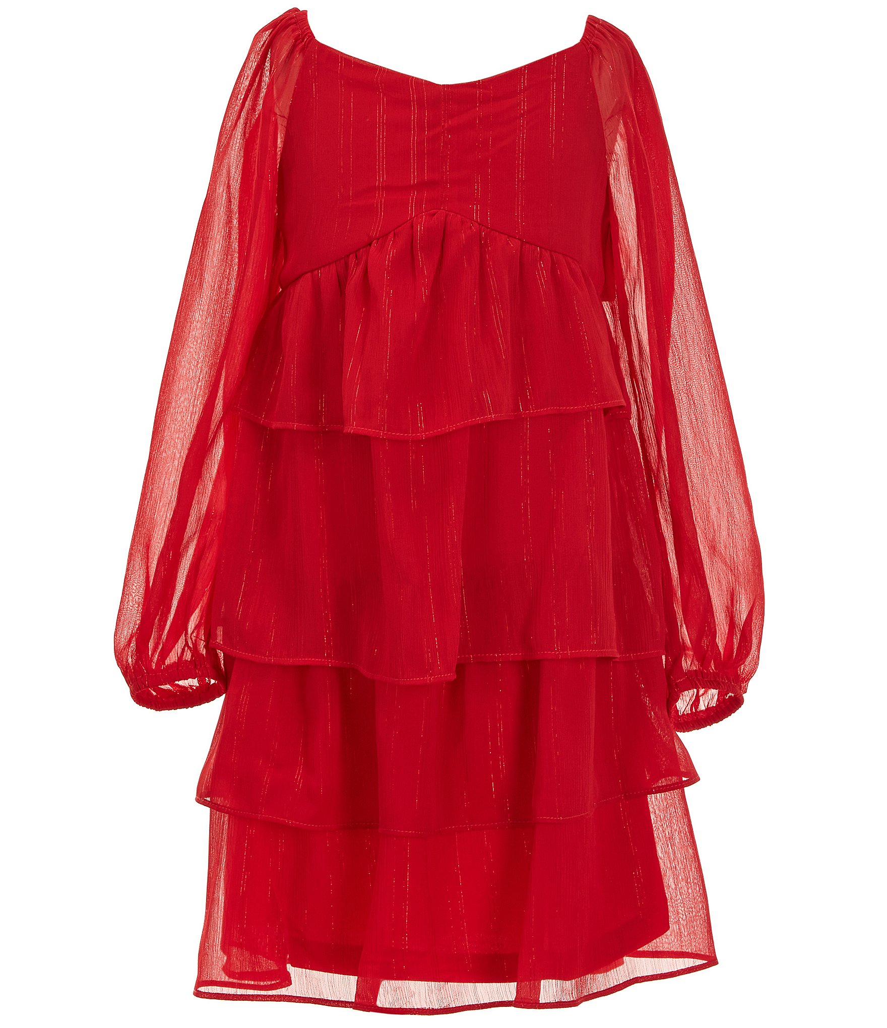 Chelsea & Violet Little Girls 2T-6X Long Sleeve Tiered Dress | Dillard's