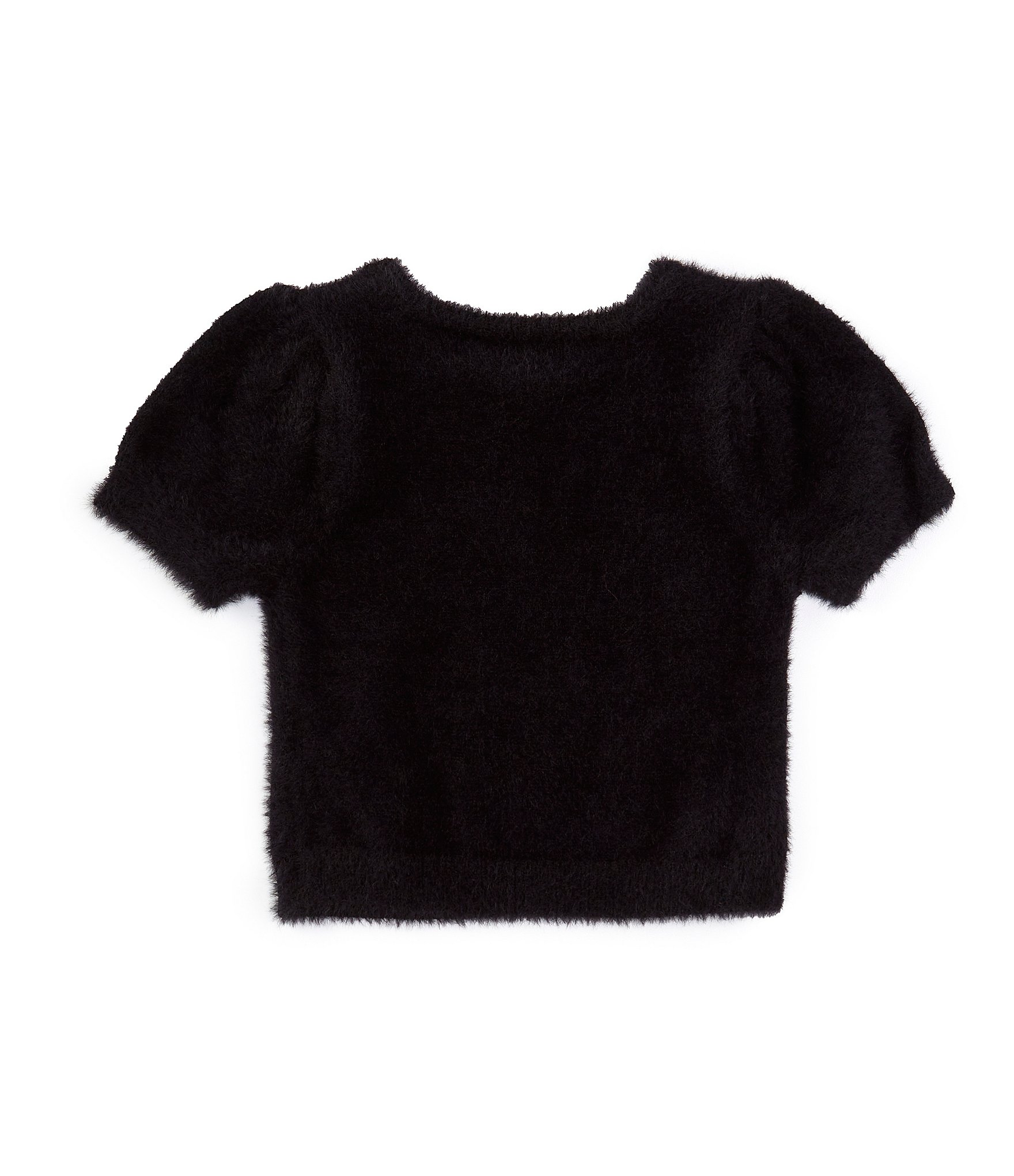 Chelsea & Violet Little Girls 2T-6X Short Sleeve Eyelash Sweater