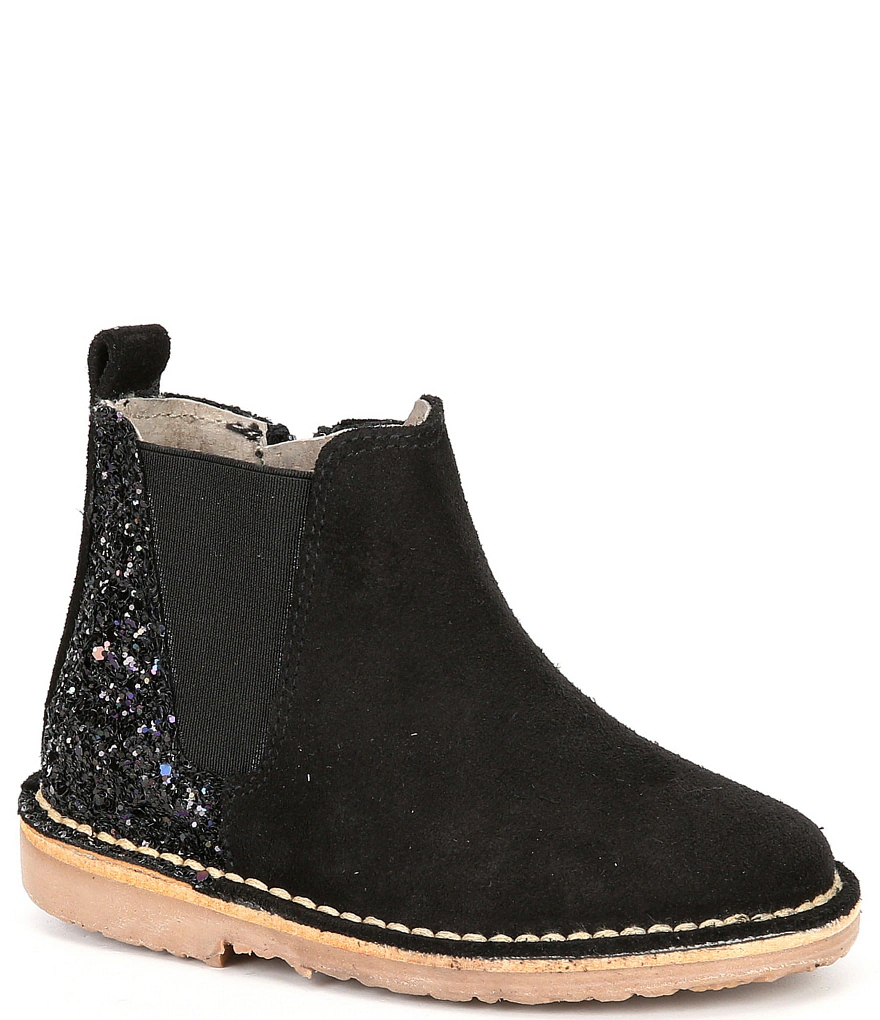 childrenchic Girls' Suede Glitter Chelsea Booties (Infant) | Dillard's