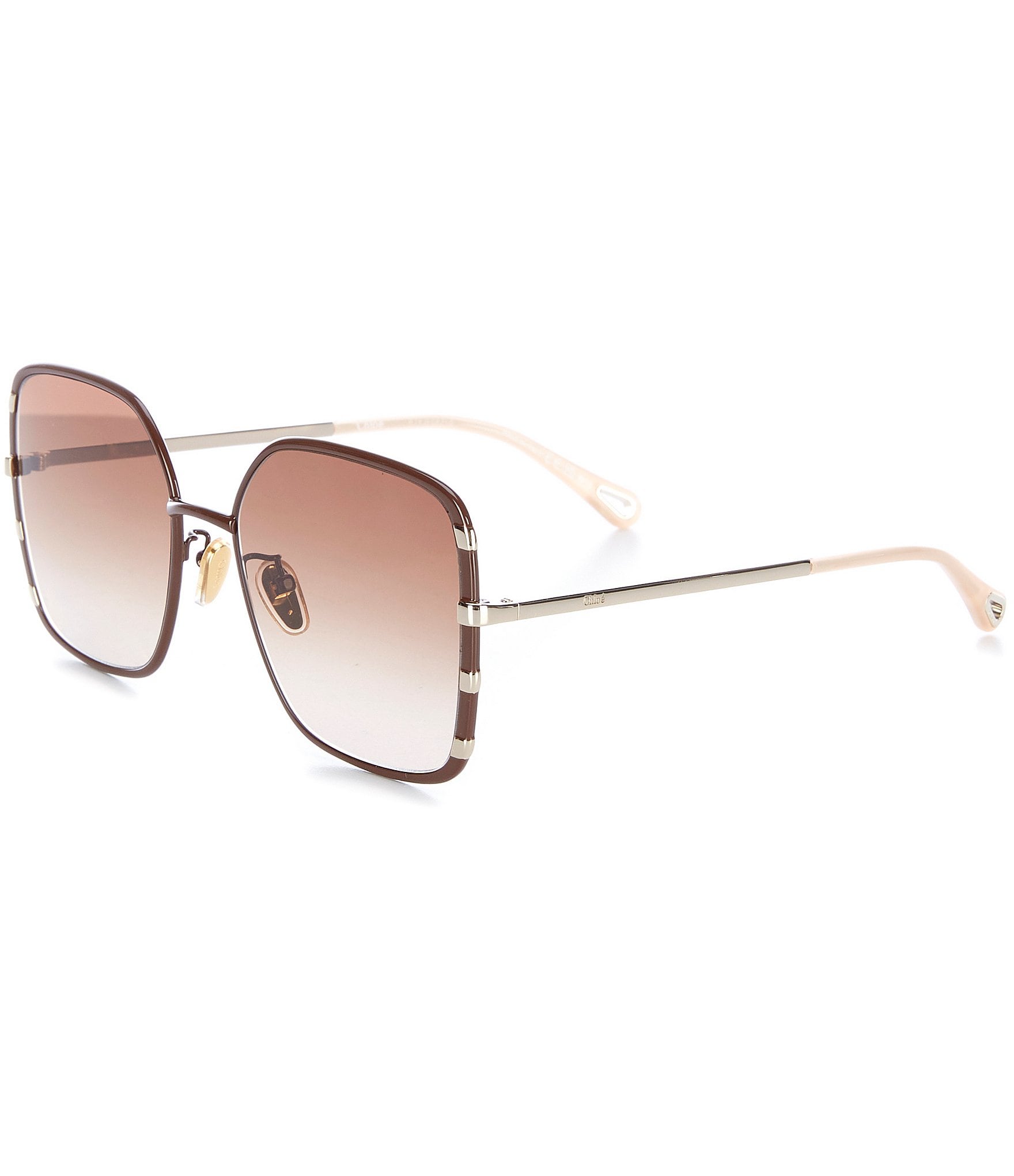 Chloe 58mm best sale square aviator sunglasses